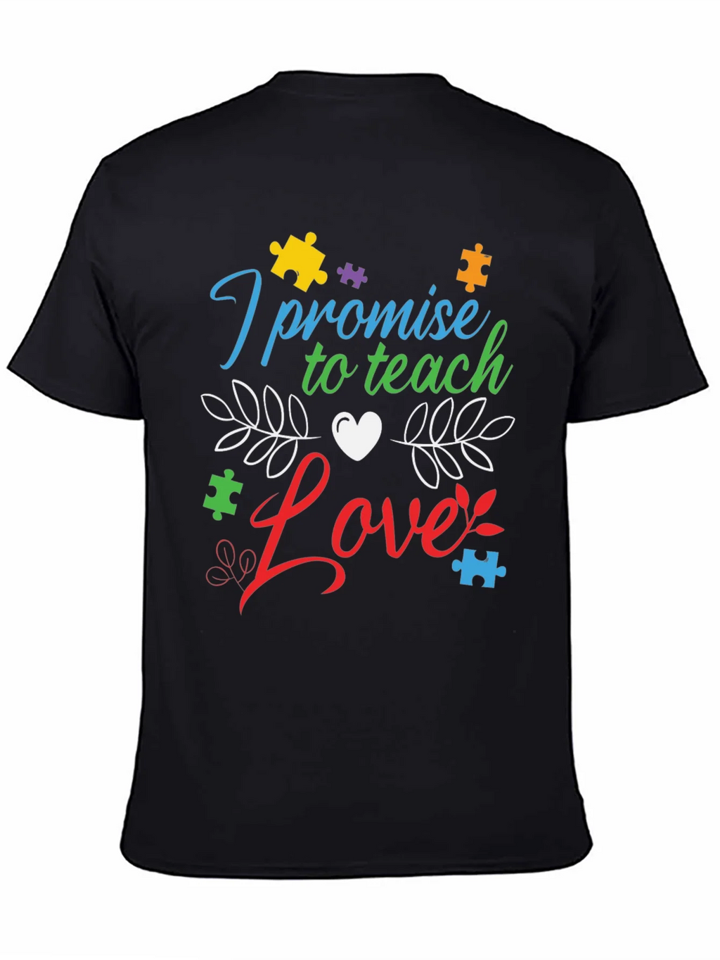 Teach Love Autism Awareness T-Shirt product image 4