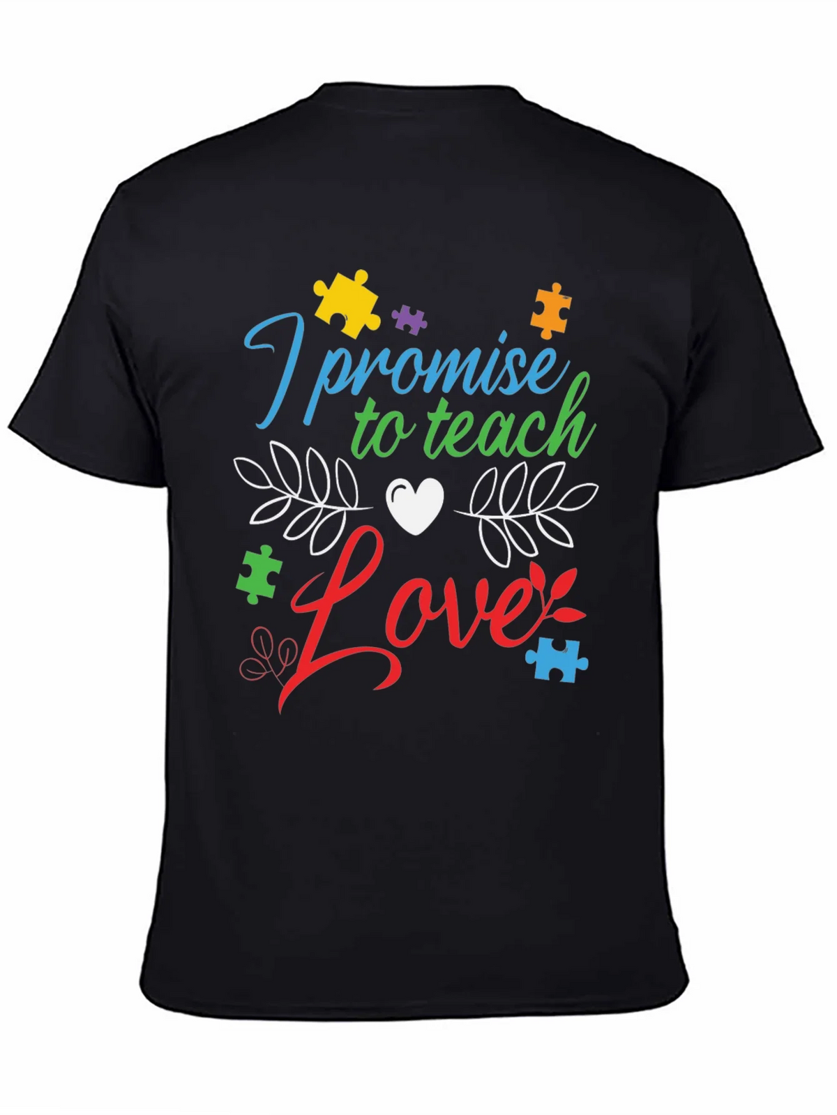 Teach Love Autism Awareness T-Shirt product image 4