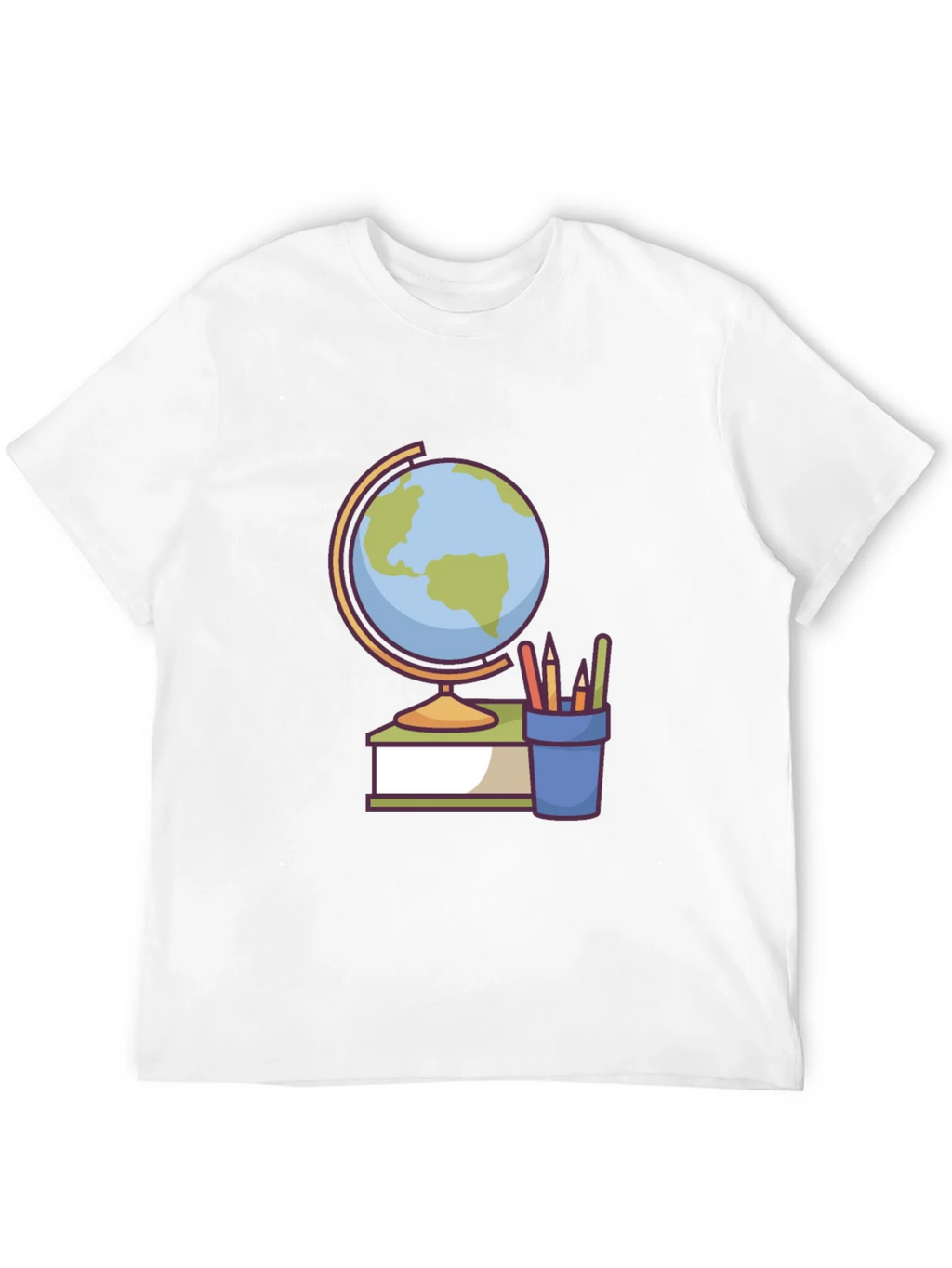 Globe and School Supplies Graphic Tee product image 8