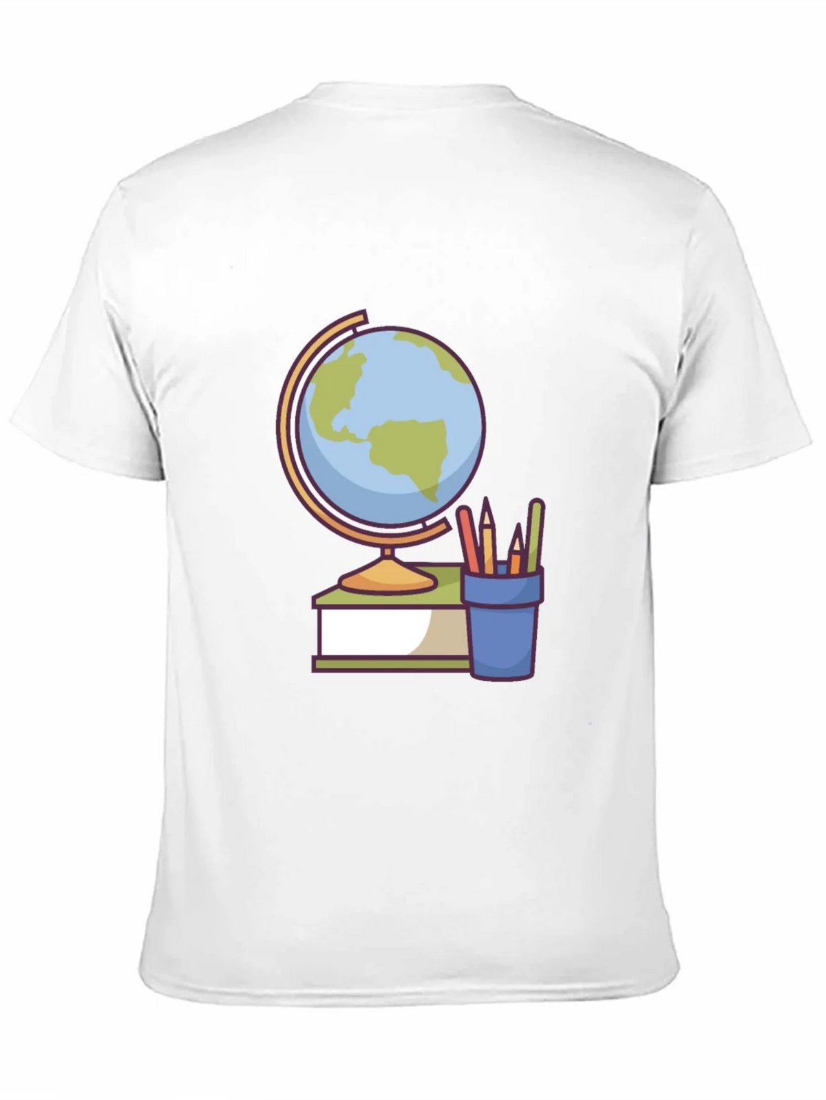 Globe and School Supplies Graphic Tee product image 7
