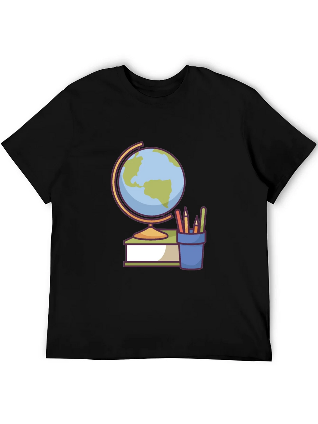 Globe and School Supplies Graphic Tee product image 3