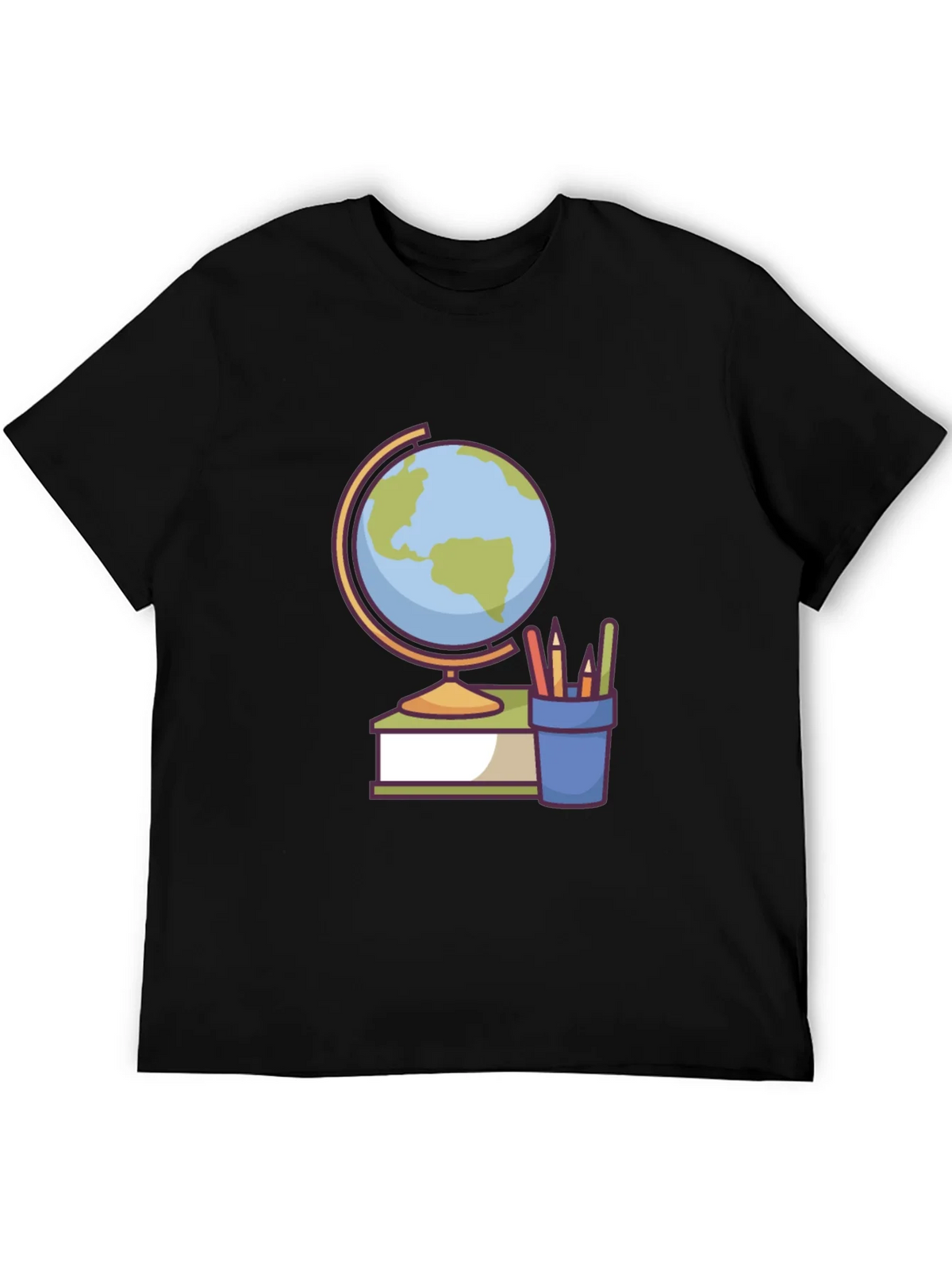 Globe and School Supplies Graphic Tee product image 3
