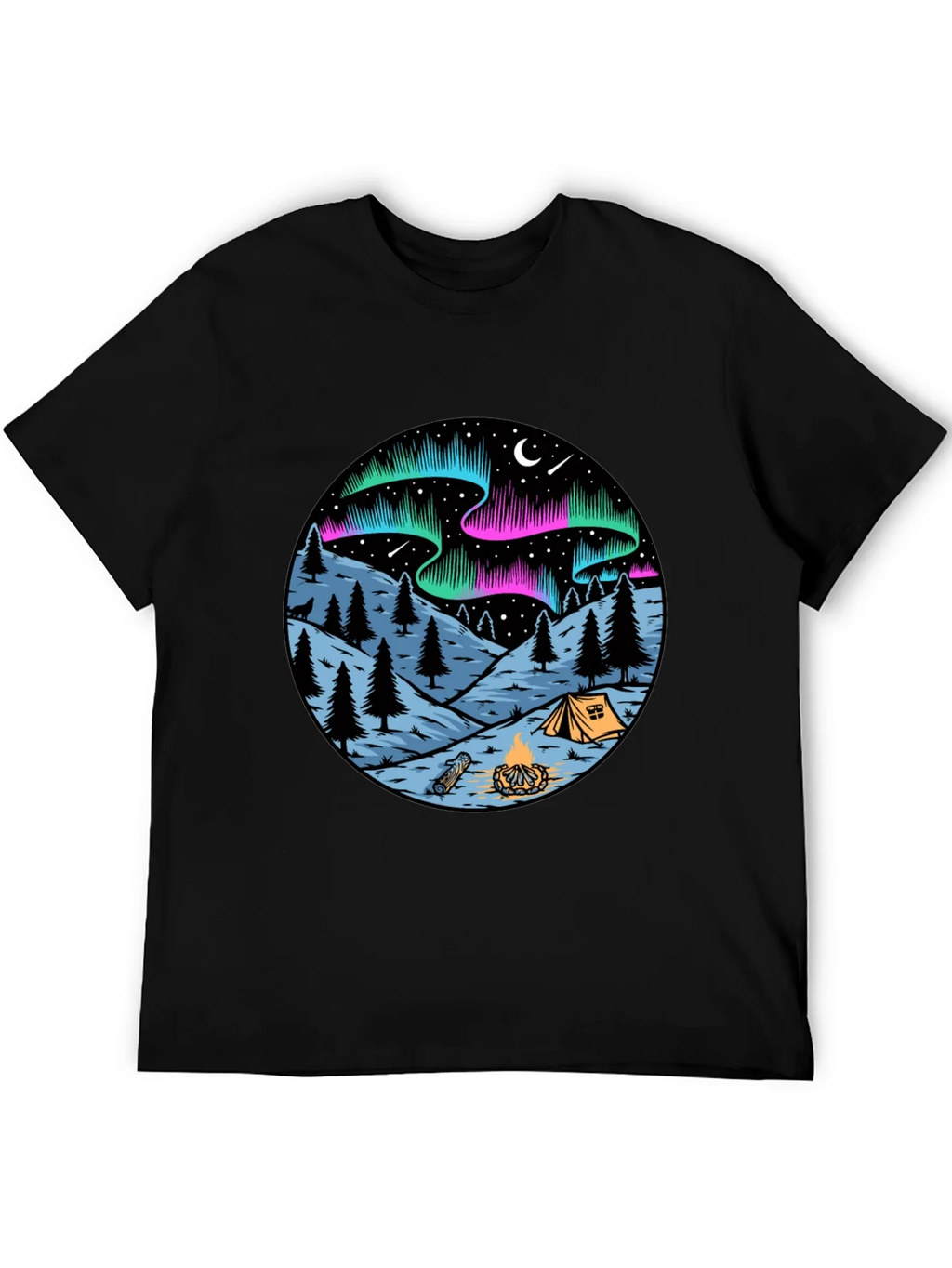 Northern Lights Camping Graphic Tee product image 5