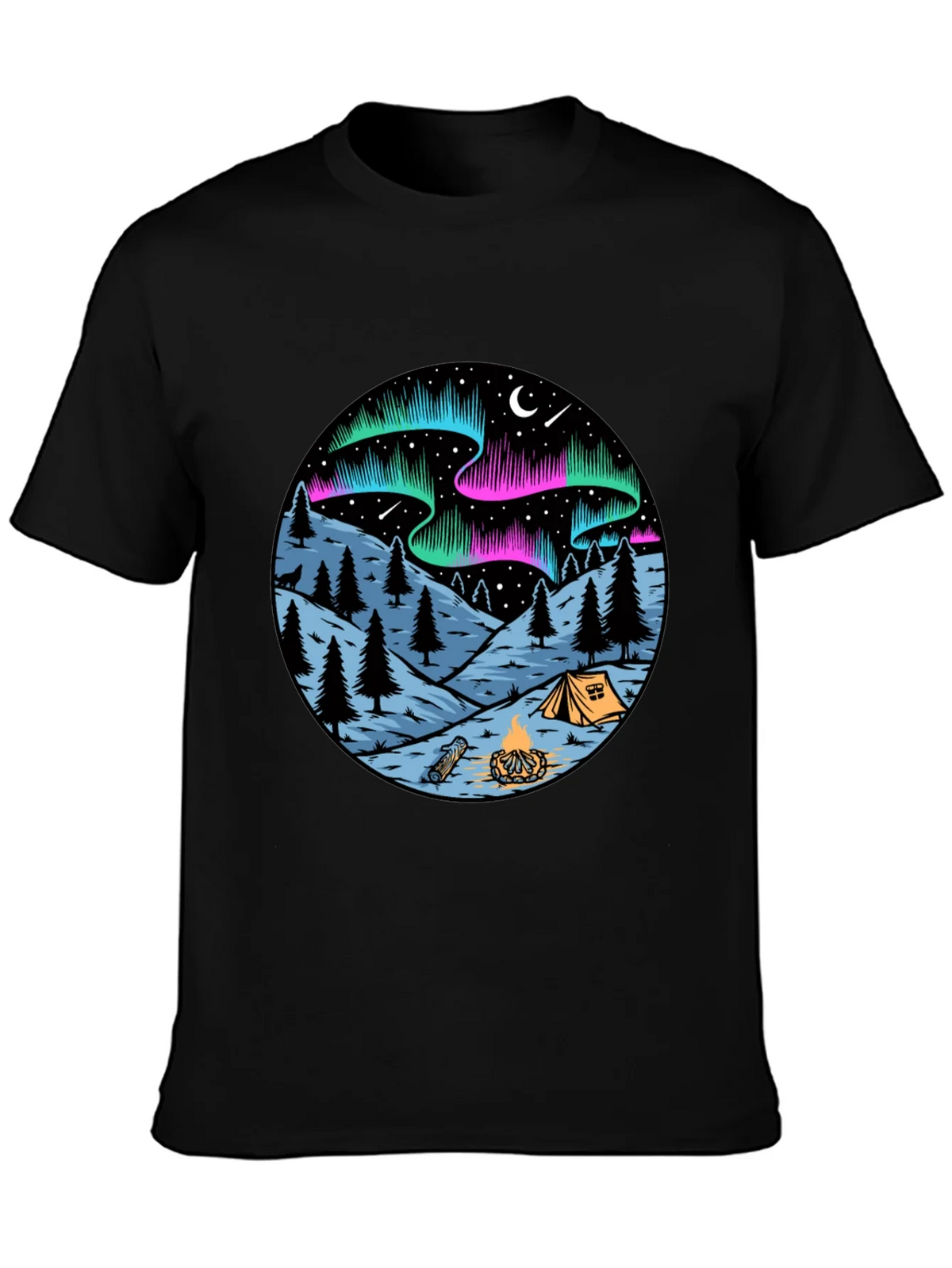 Northern Lights Camping Graphic Tee product image 3