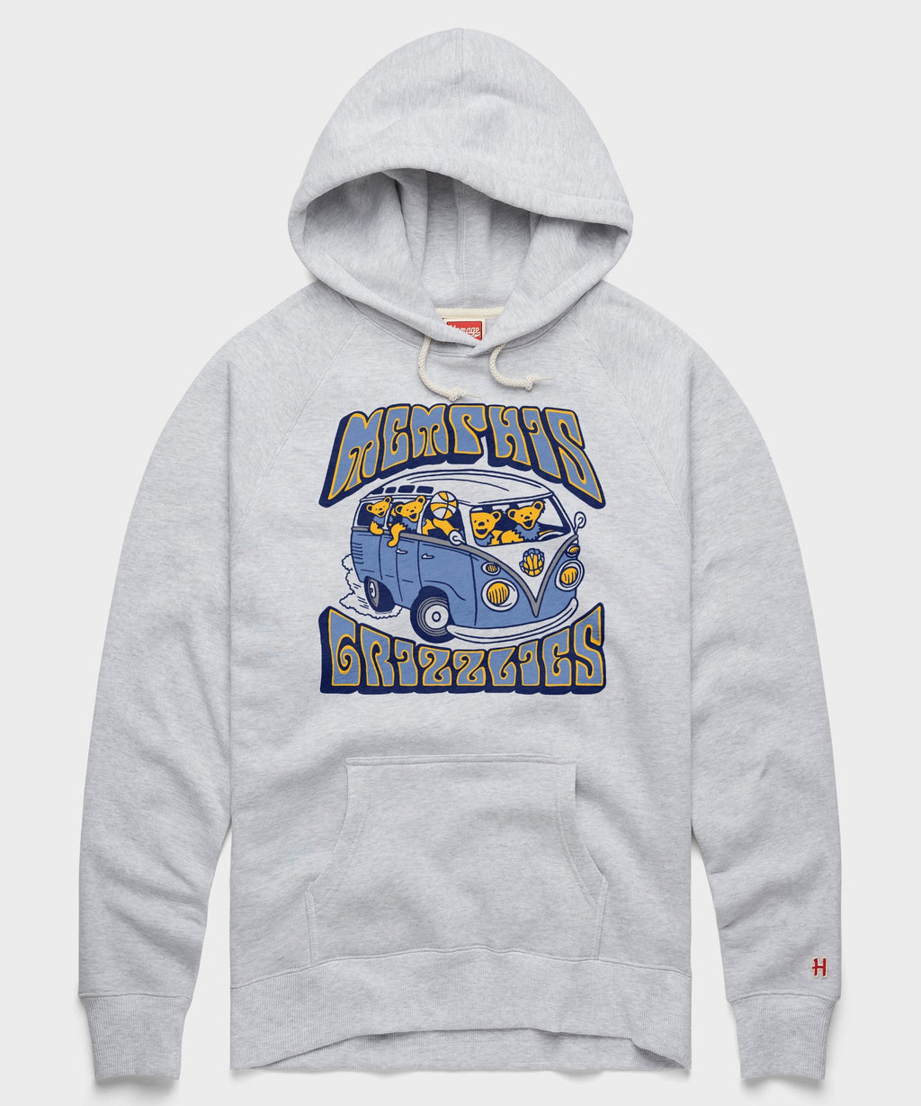 NBA x Grateful Dead x Grizzlies Bears And Bus Hoodie product image 1