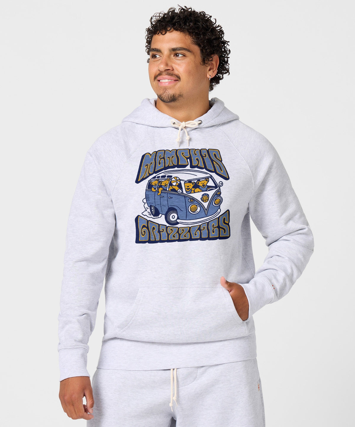 NBA x Grateful Dead x Grizzlies Bears And Bus Hoodie product image 3
