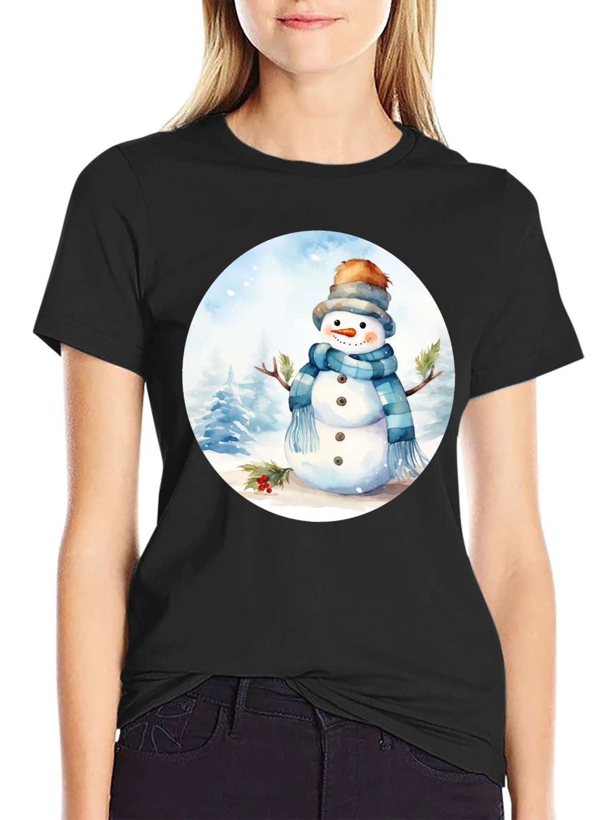 Winter Snowman Graphic Tee product image 1