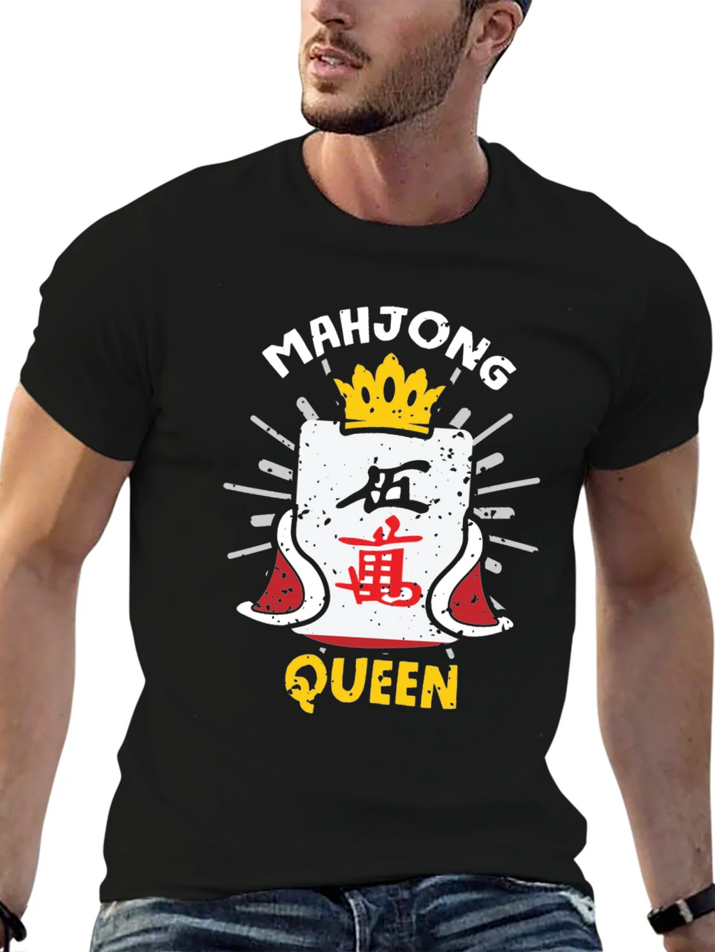 Mahjong Queen Black T-Shirt product image 4