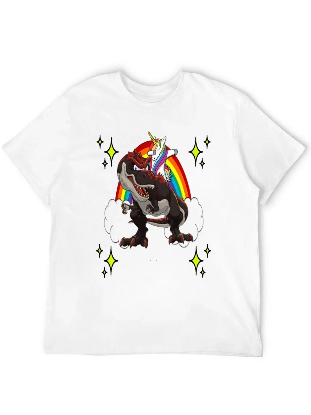 Dino Unicorn Rainbow Mens T-Shirt product image 11