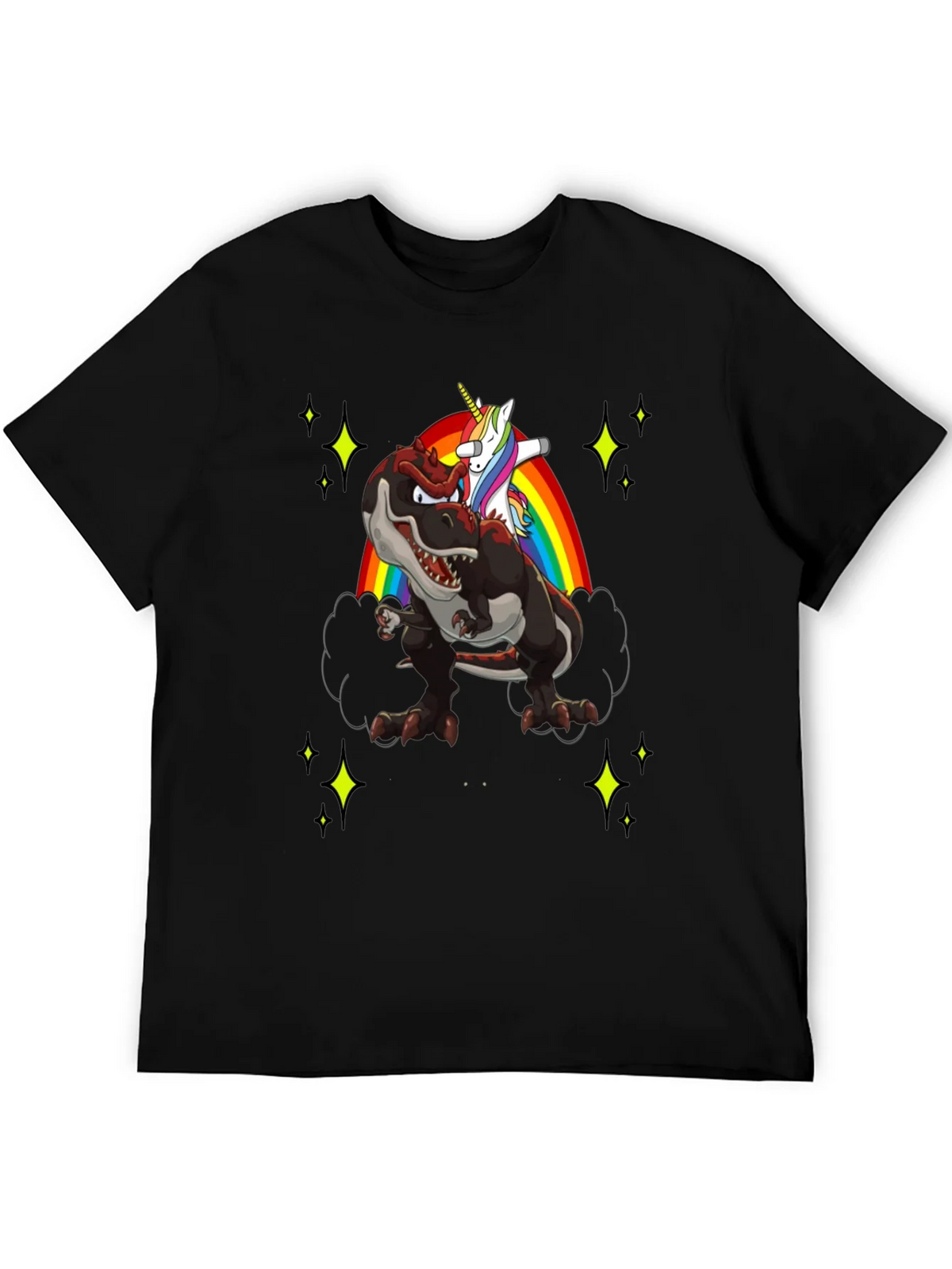 Dino Unicorn Rainbow Mens T-Shirt product image 5