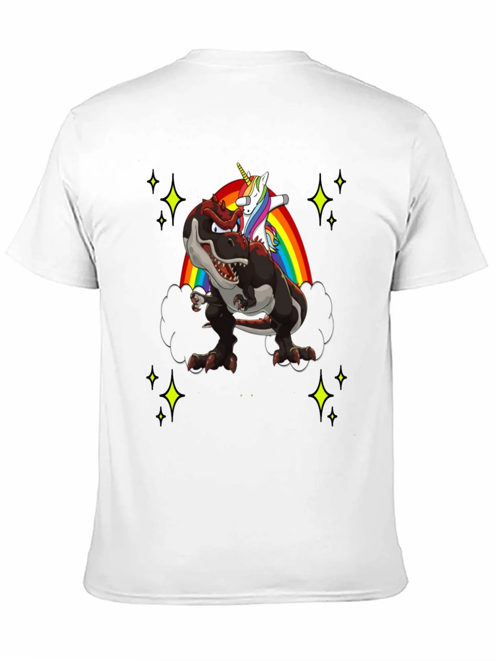 Dino Unicorn Rainbow Mens T-Shirt product image 10