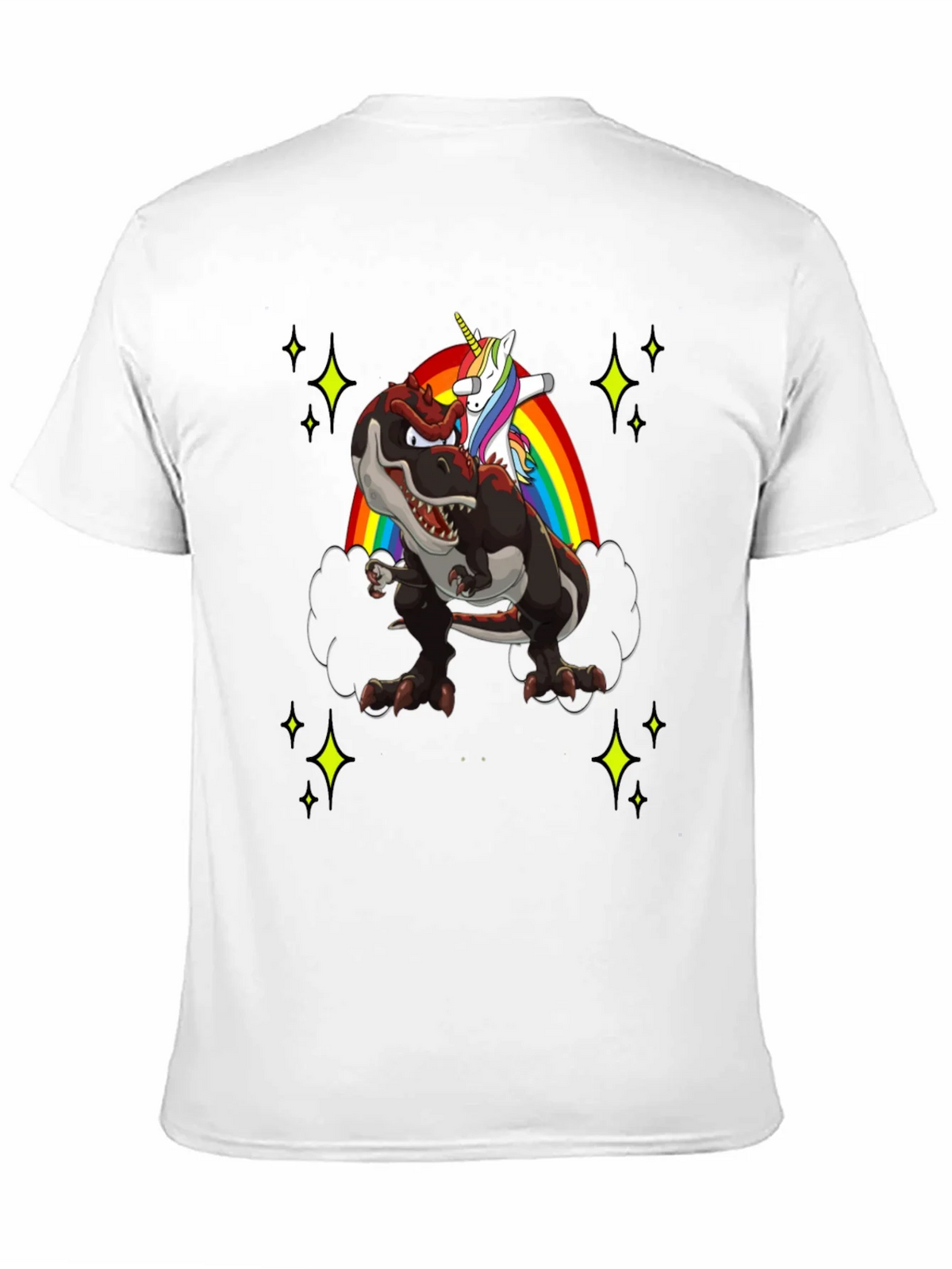 Dino Unicorn Rainbow Mens T-Shirt product image 10