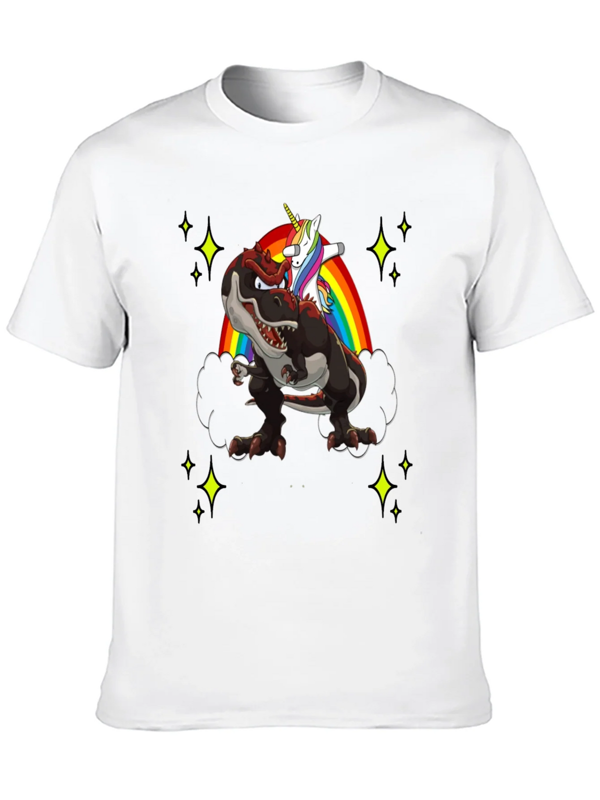 Dino Unicorn Rainbow Mens T-Shirt product image 9