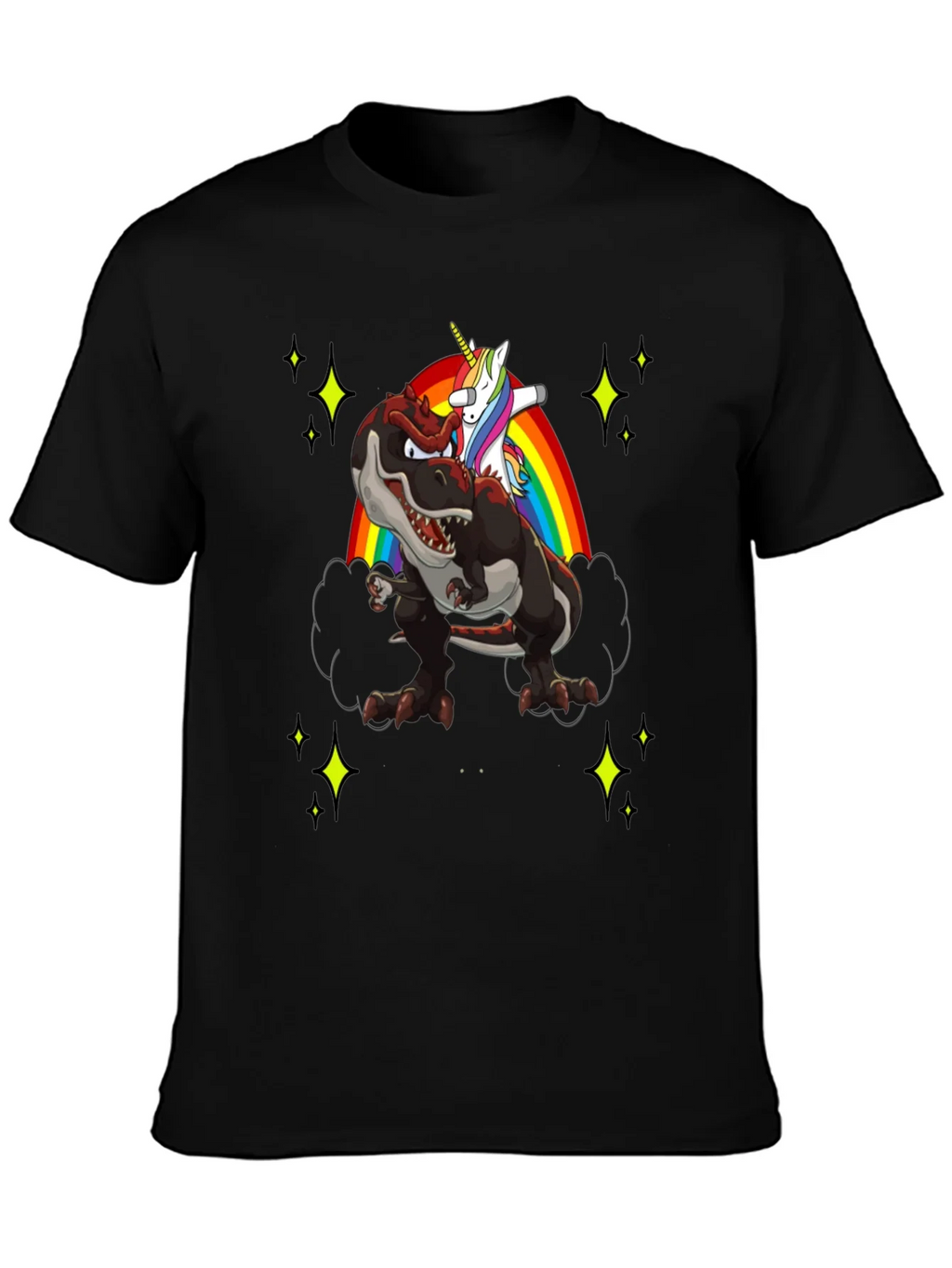 Dino Unicorn Rainbow Mens T-Shirt product image 3