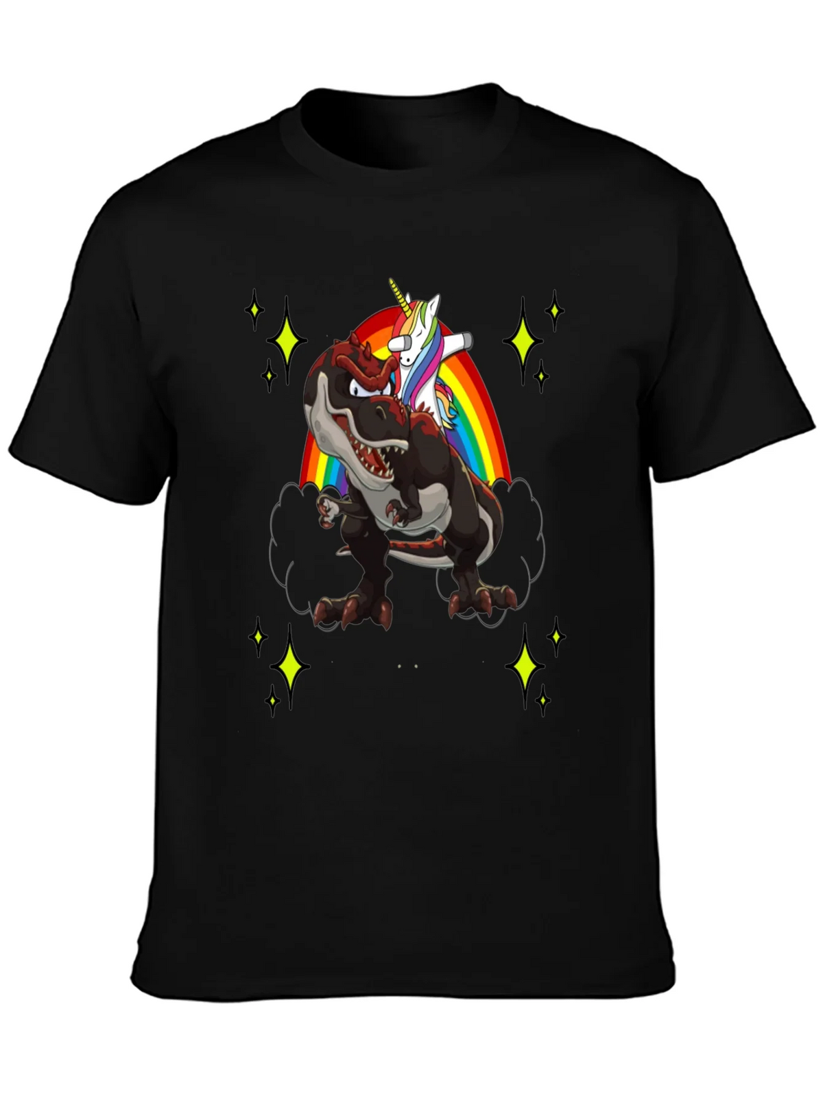 Dino Unicorn Rainbow Mens T-Shirt product image 3