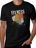 Fitness Dumbbell Graphic T-Shirt product image 1