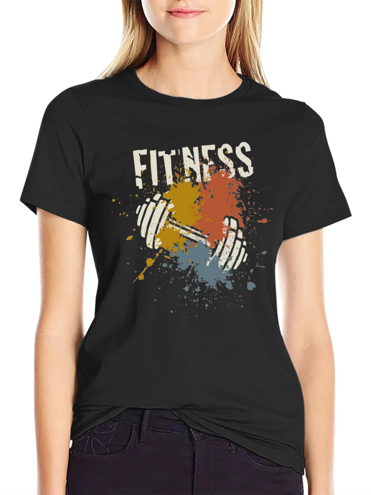 Fitness Dumbbell Graphic T-Shirt product image 2