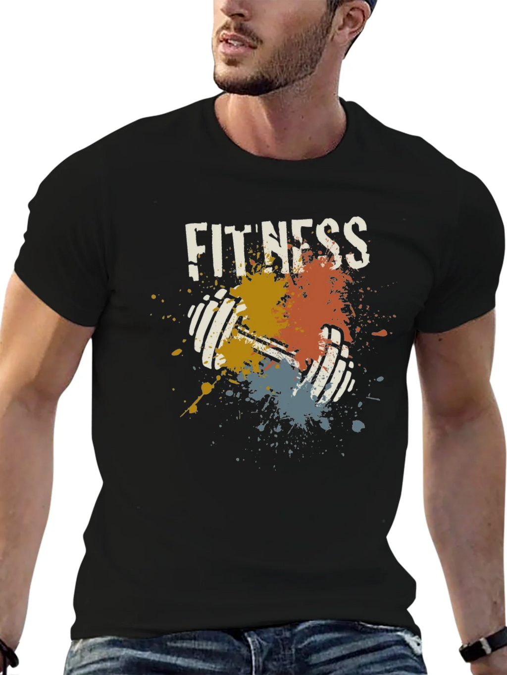 Fitness Dumbbell Graphic T-Shirt product image 6