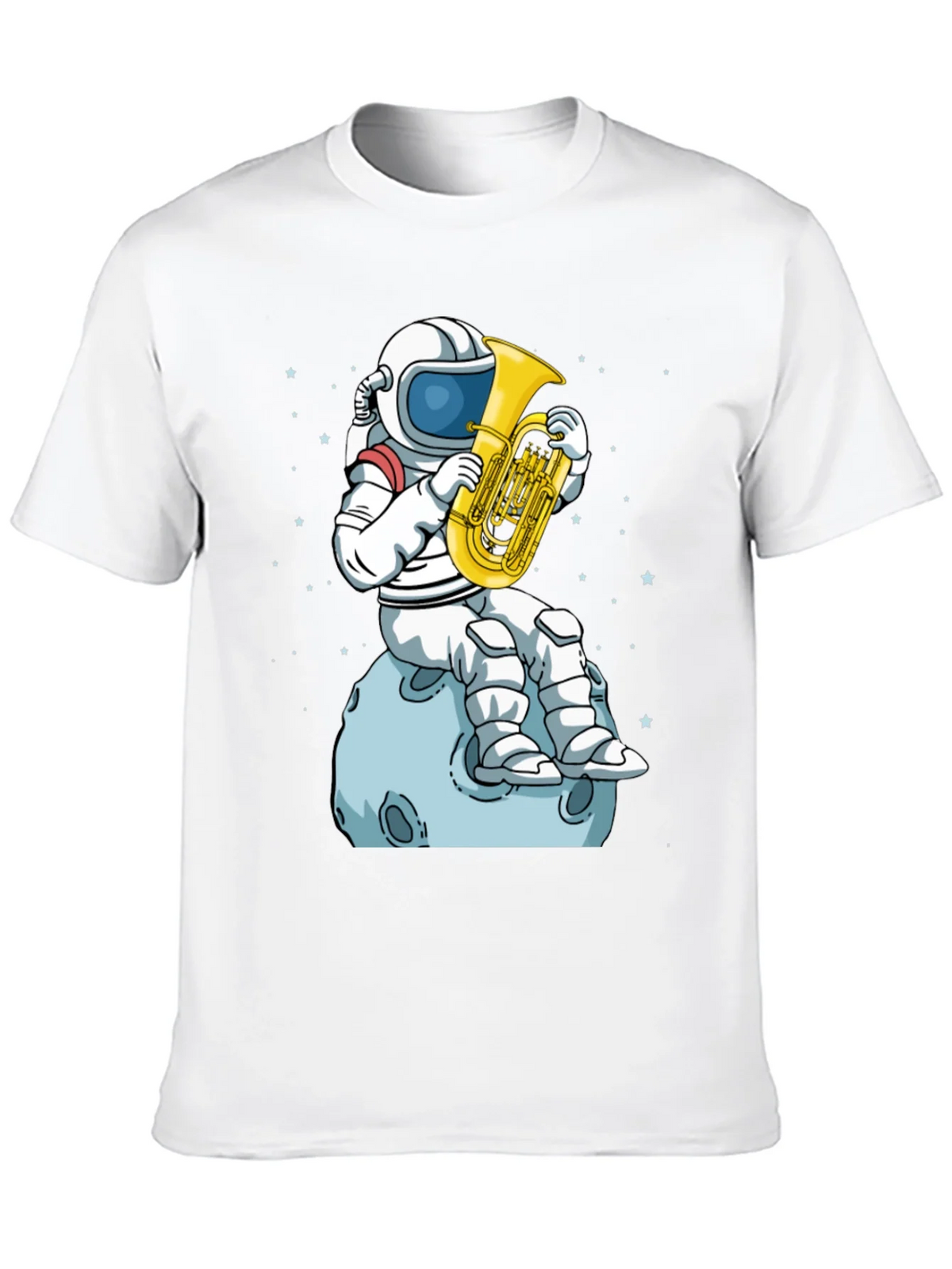 Astronaut Tuba Player Black T-Shirt product image 9