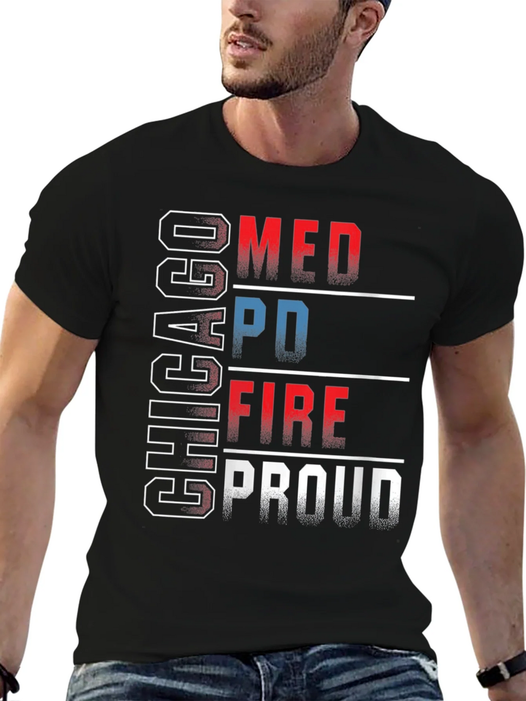 Chicago MED PD FIRE Proud T-Shirt product image 6