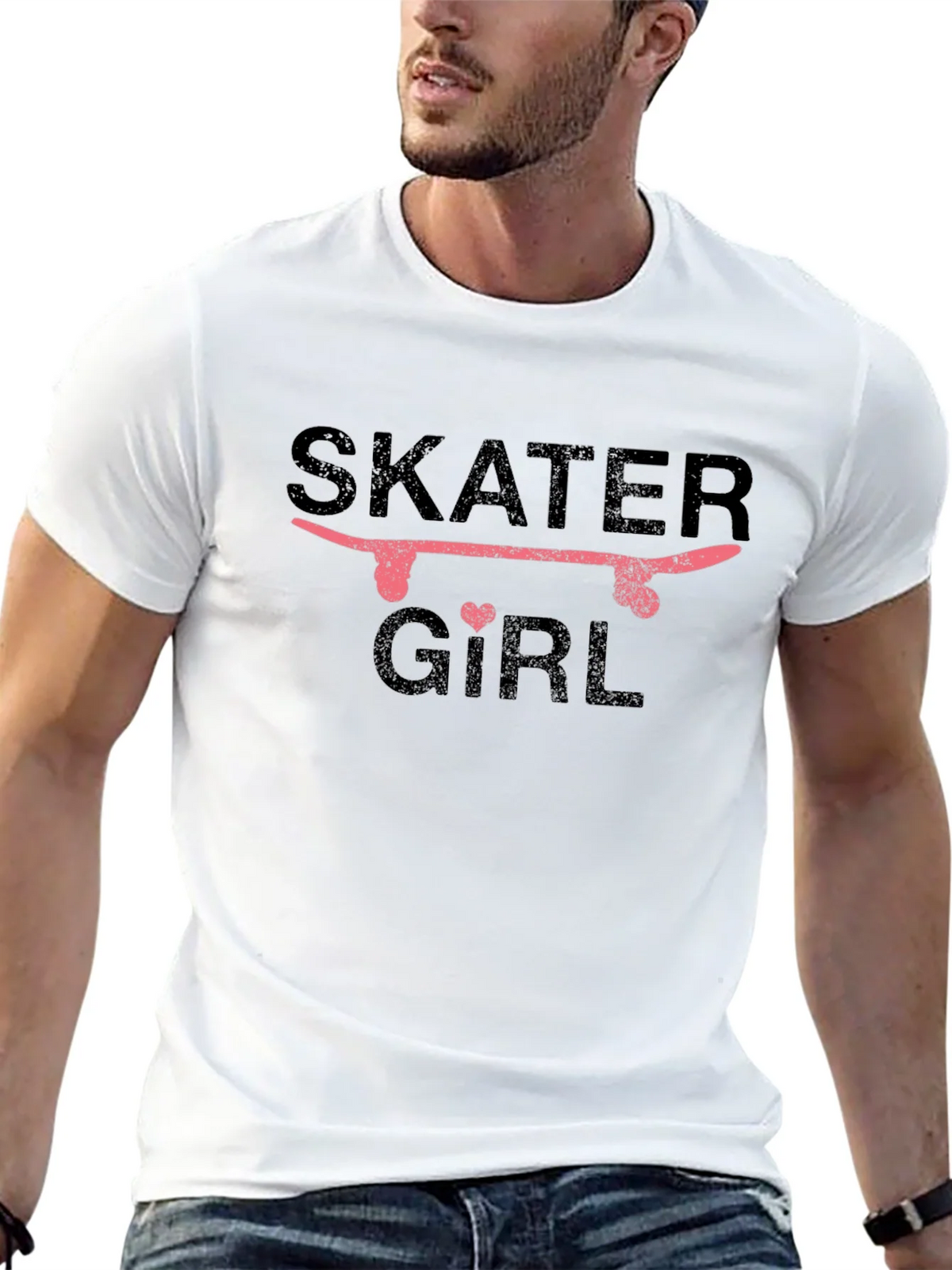 Skater Girl Graphic T-Shirt - Black product image 12