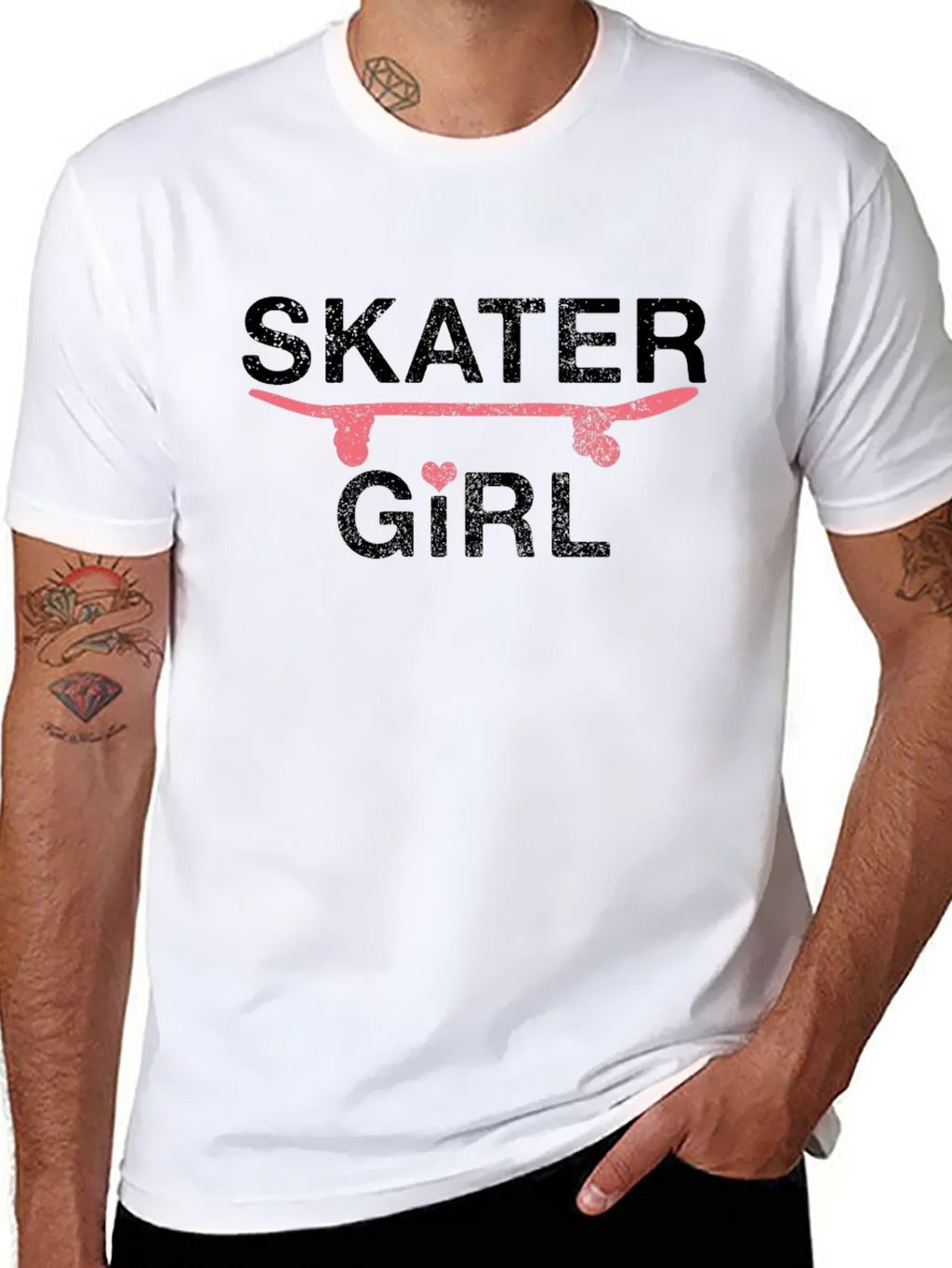Skater Girl Graphic T-Shirt - Black product image 7