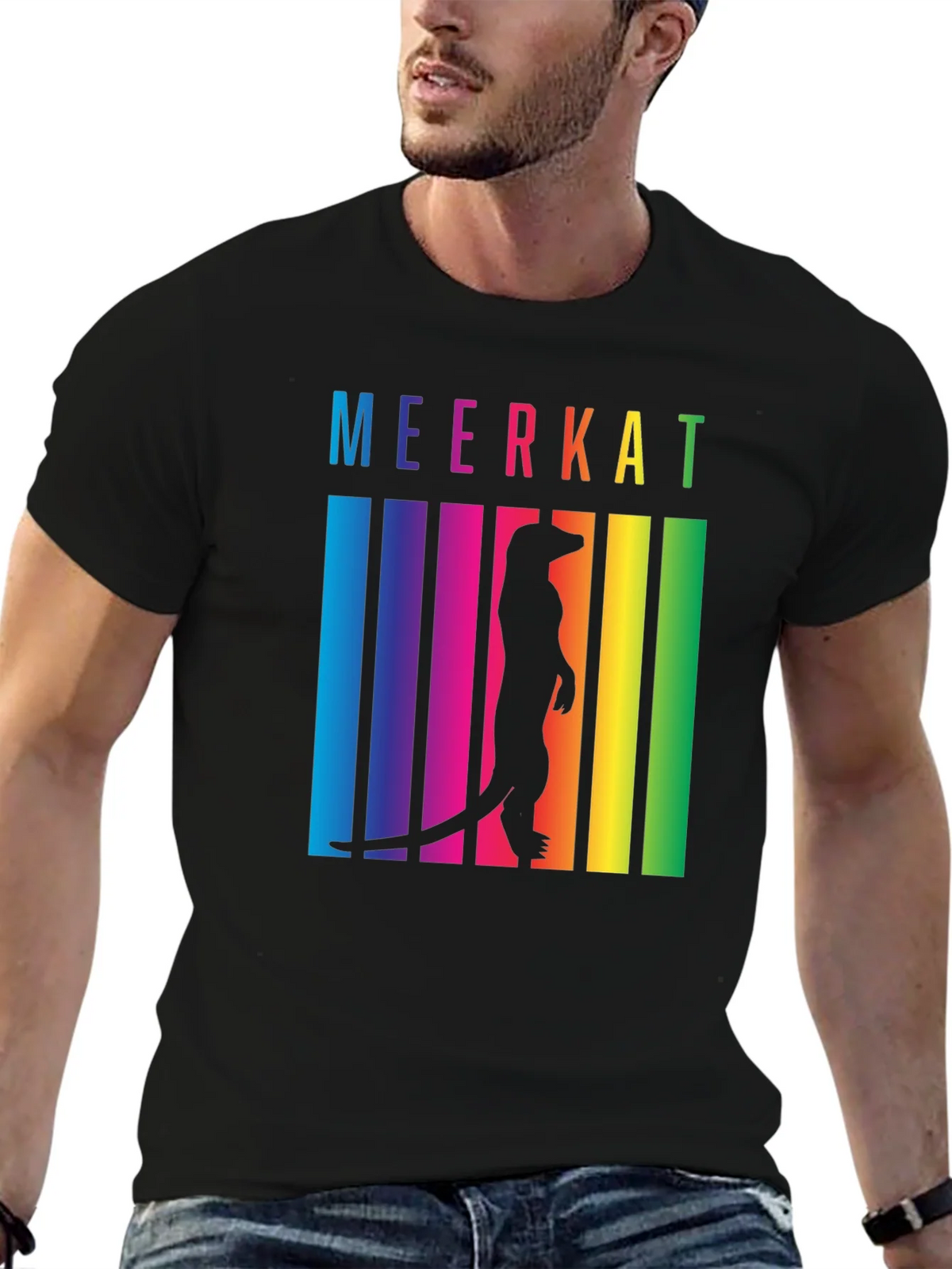 Meerkat Rainbow T-Shirt - Novelty Graphic Tee product image 6