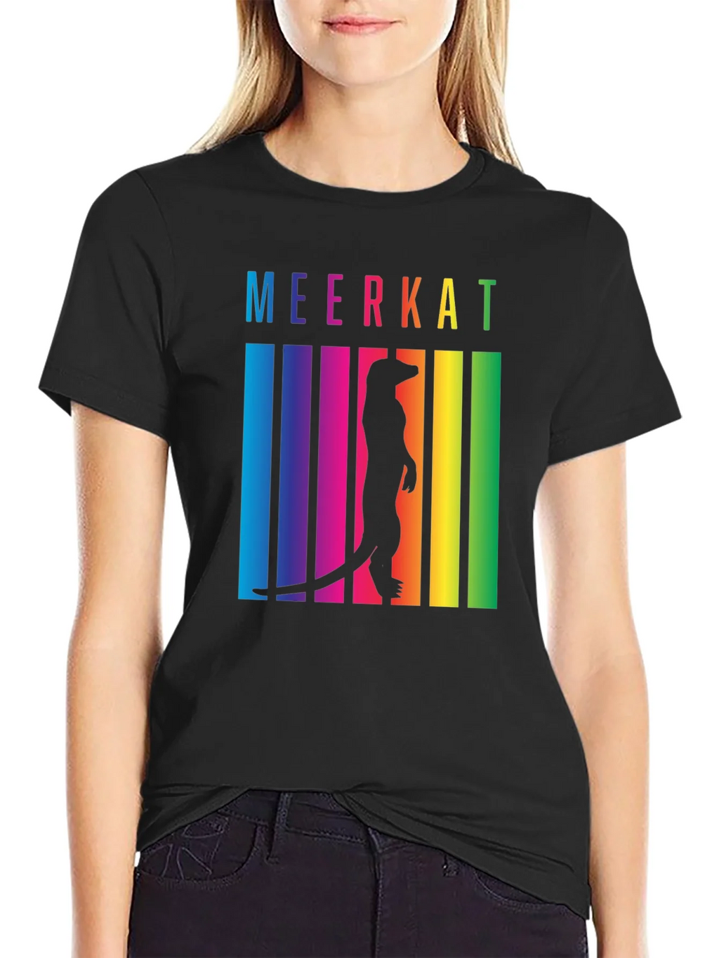 Meerkat Rainbow T-Shirt - Novelty Graphic Tee product image 2