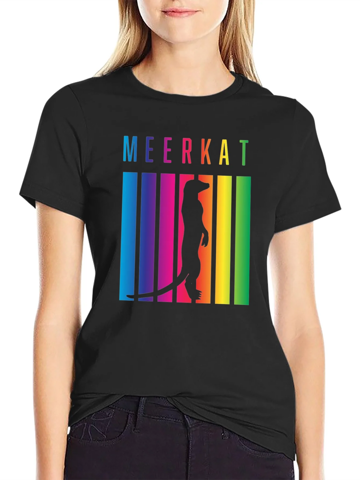 Meerkat Rainbow T-Shirt - Novelty Graphic Tee product image 2