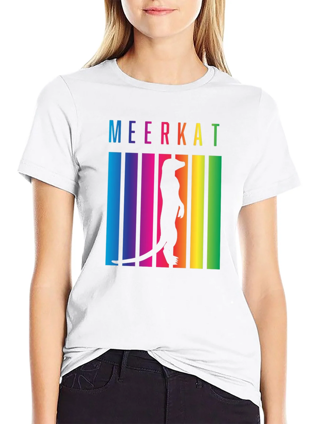 Meerkat Rainbow T-Shirt - Novelty Graphic Tee product image 8