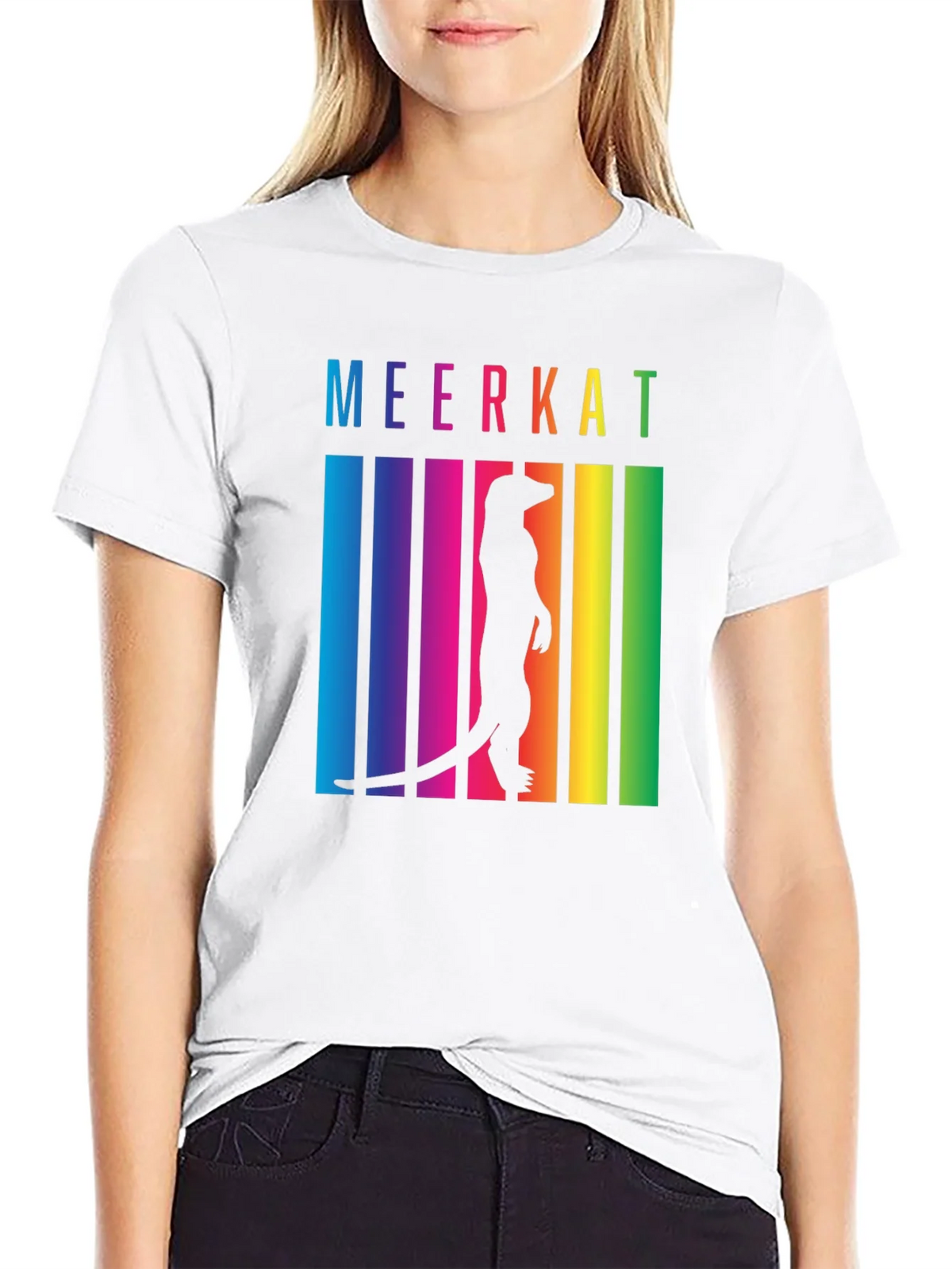 Meerkat Rainbow T-Shirt - Novelty Graphic Tee product image 8