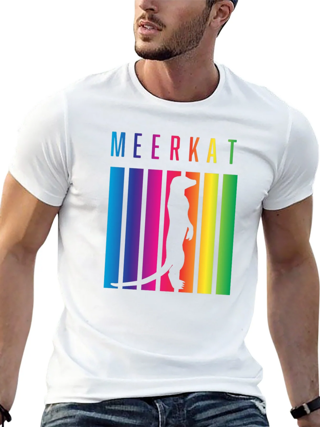 Meerkat Rainbow T-Shirt - Novelty Graphic Tee product image 12