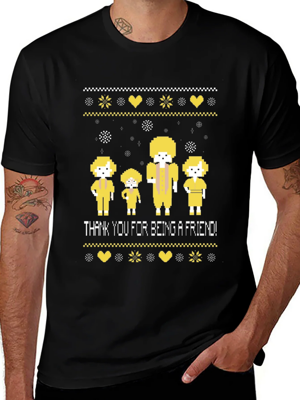 Golden Girls Pixel Art Thank You For Being A Friend Black product image 1
