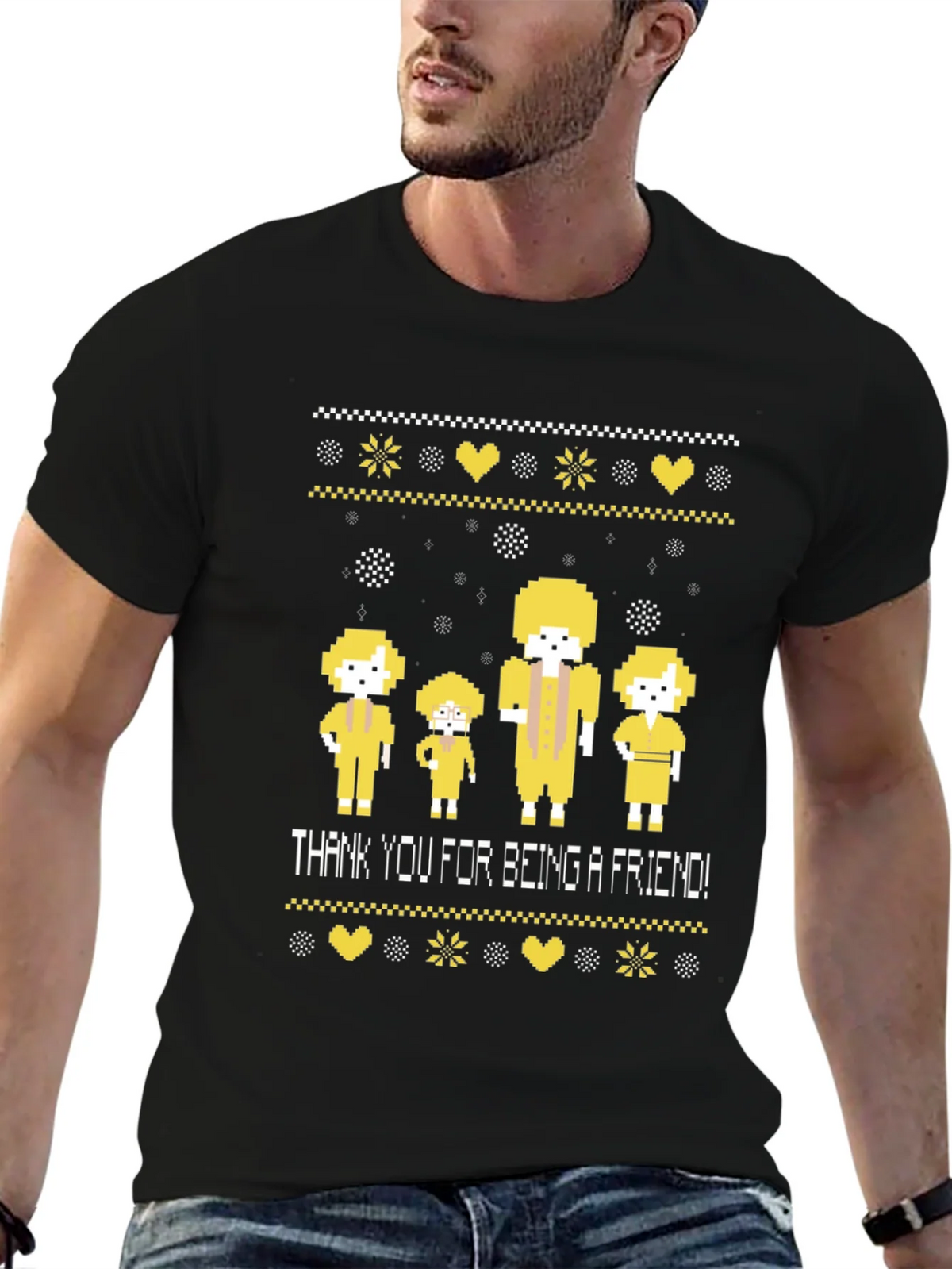 Golden Girls Pixel Art Thank You For Being A Friend Black product image 6