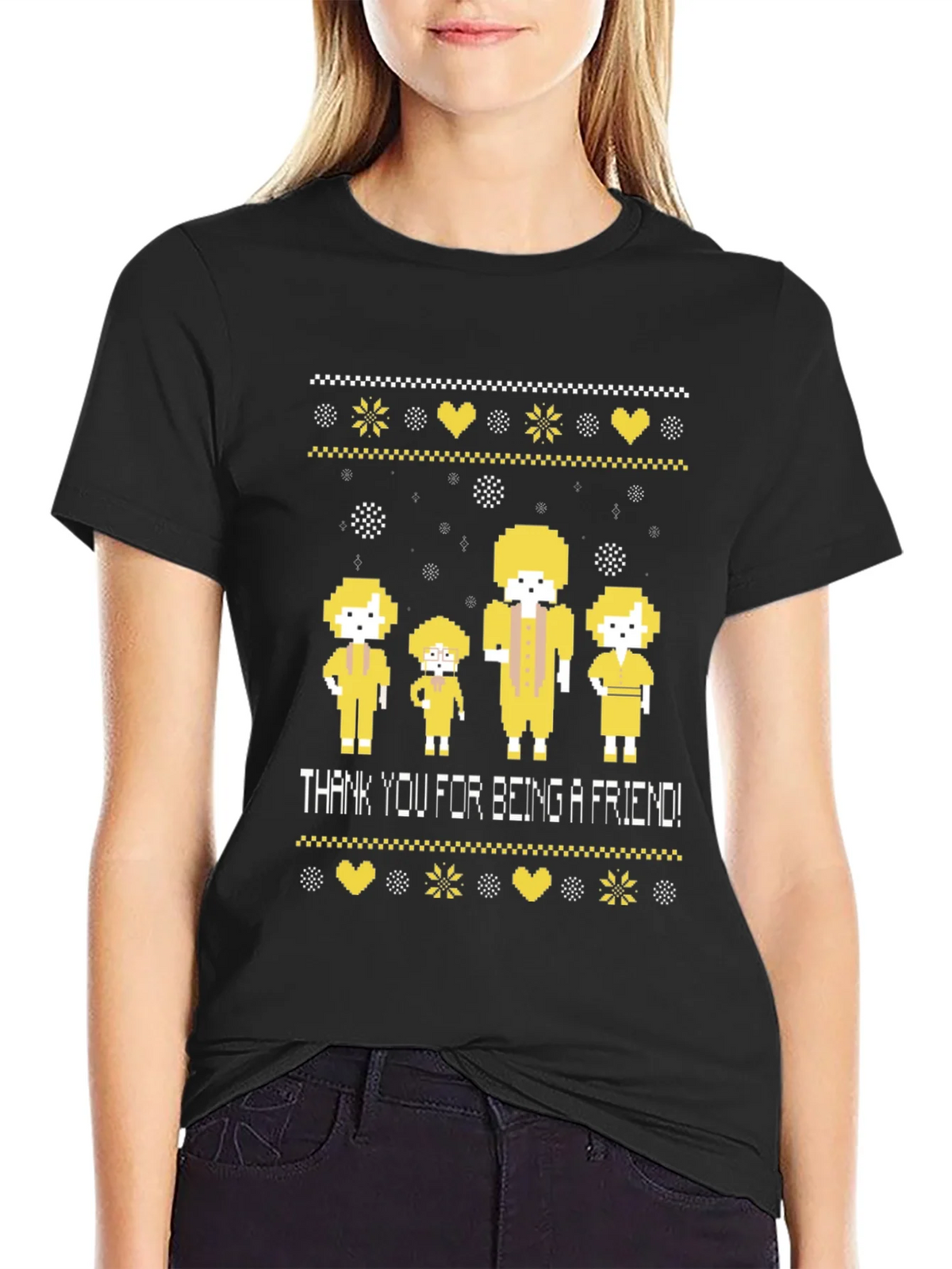 Golden Girls Pixel Art Thank You For Being A Friend Black product image 2