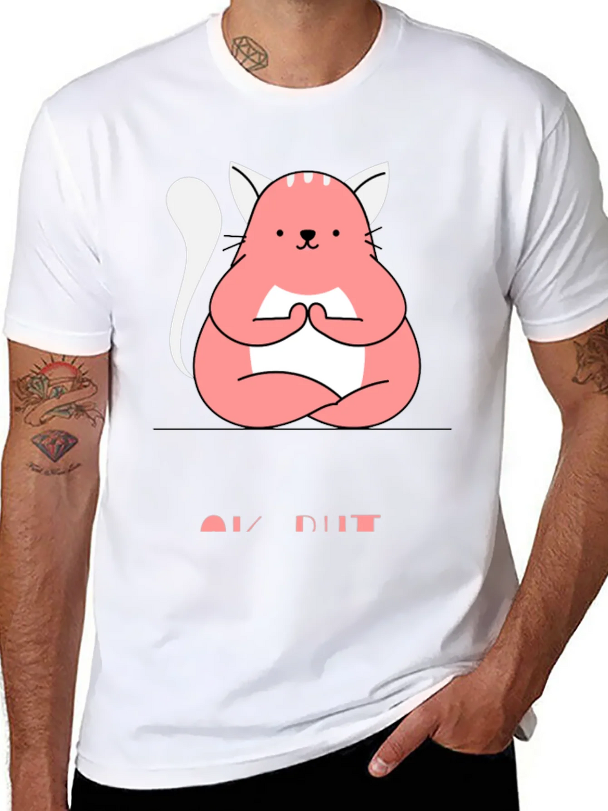 Meditating Cat Graphic Tee - Zen Style Comfort product image 6