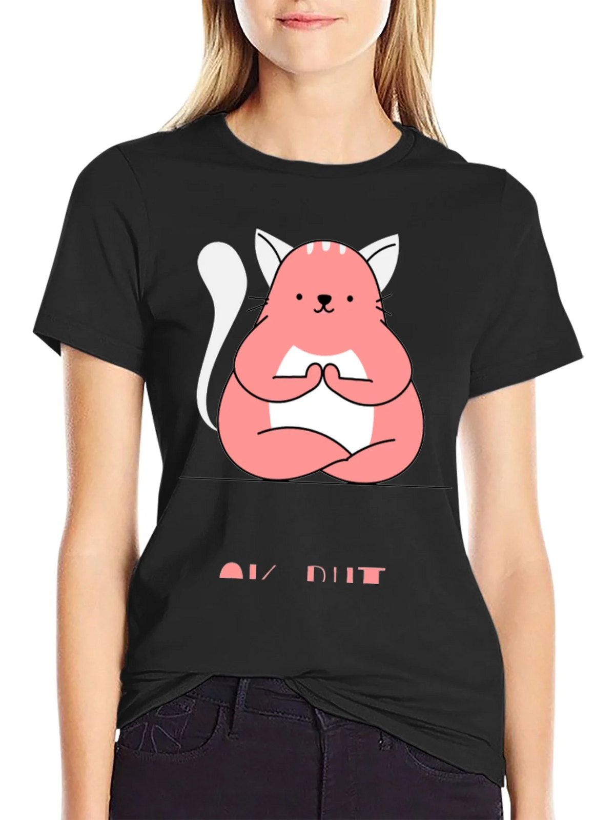 Meditating Cat Graphic Tee - Zen Style Comfort product image 2