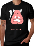 Meditating Cat Graphic Tee - Zen Style Comfort product image 1