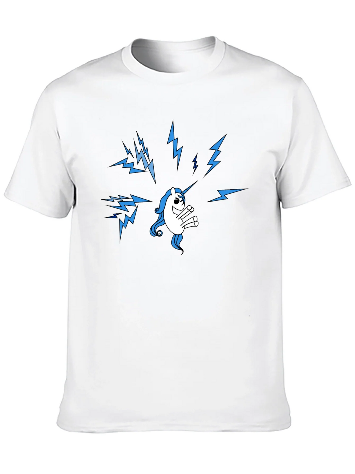 Unicorn Lightning Bolt Graphic Black T-Shirt product image 9