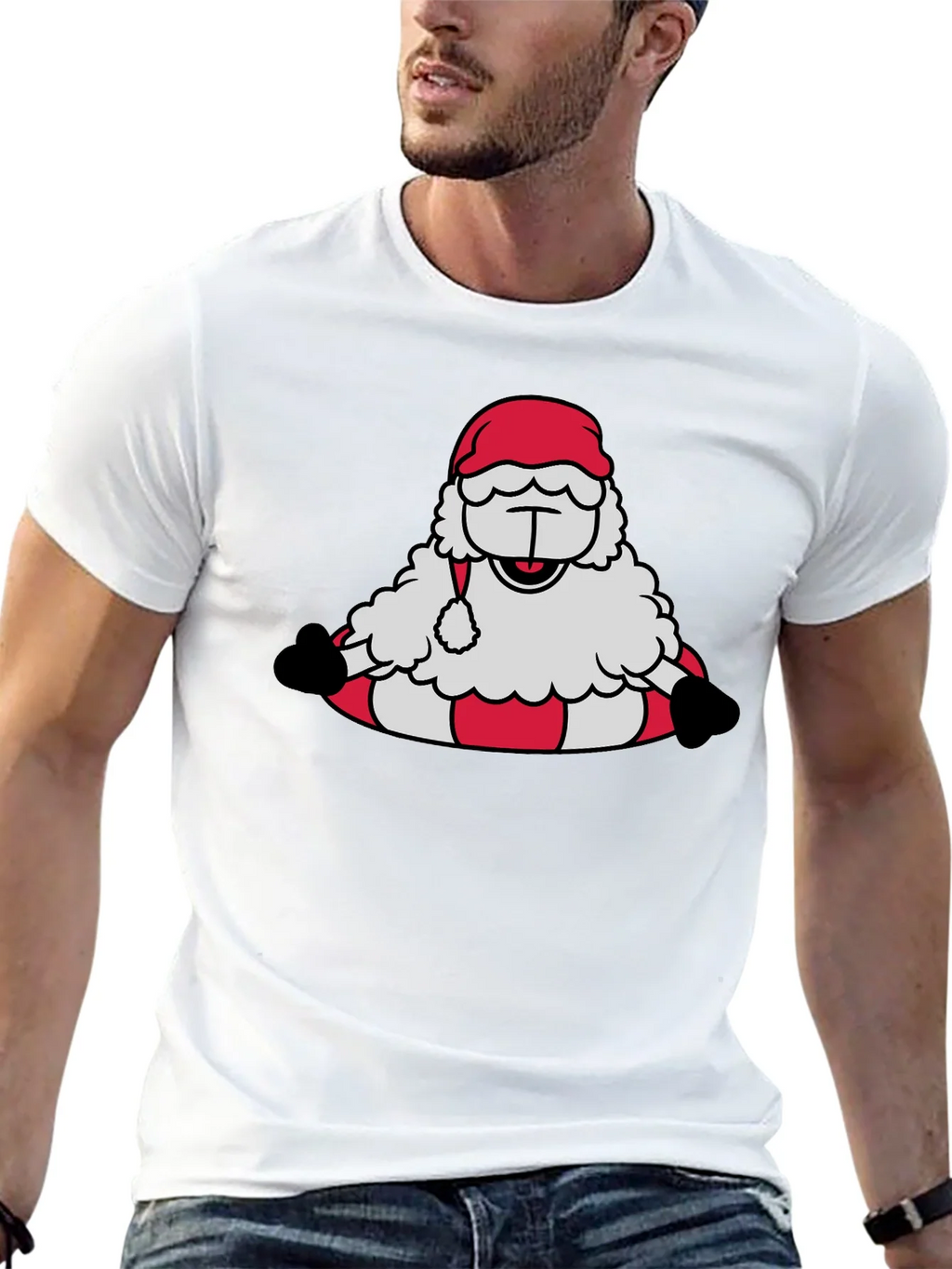 Santa Sheep Graphic Tee - Holiday T-Shirt product image 8