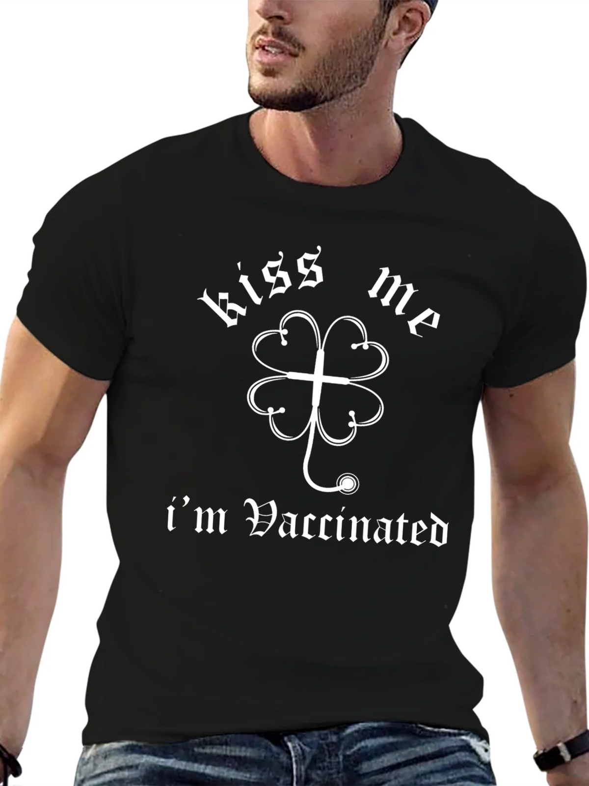 Kiss Me Im Vaccinated St. Patricks Day T-Shirt product image 6