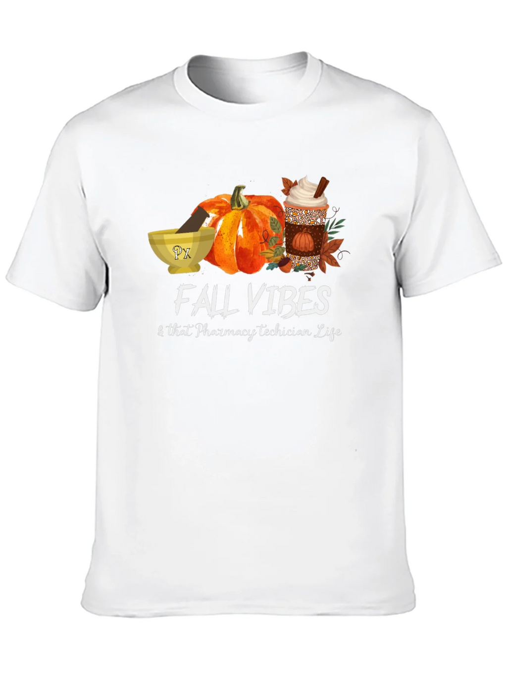 Fall Vibes Pharmacy Tech T-Shirt product image 9