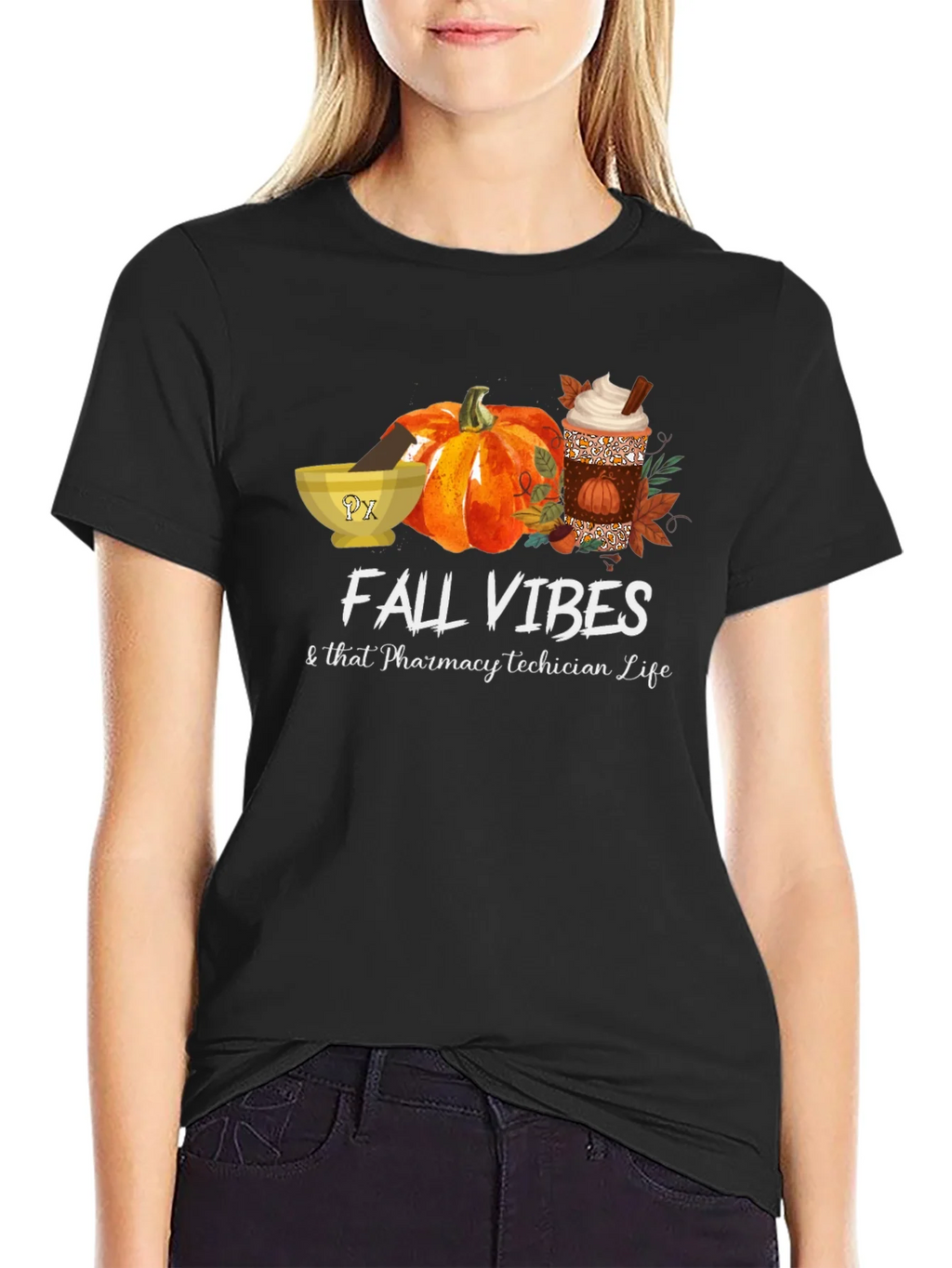 Fall Vibes Pharmacy Tech T-Shirt product image 2
