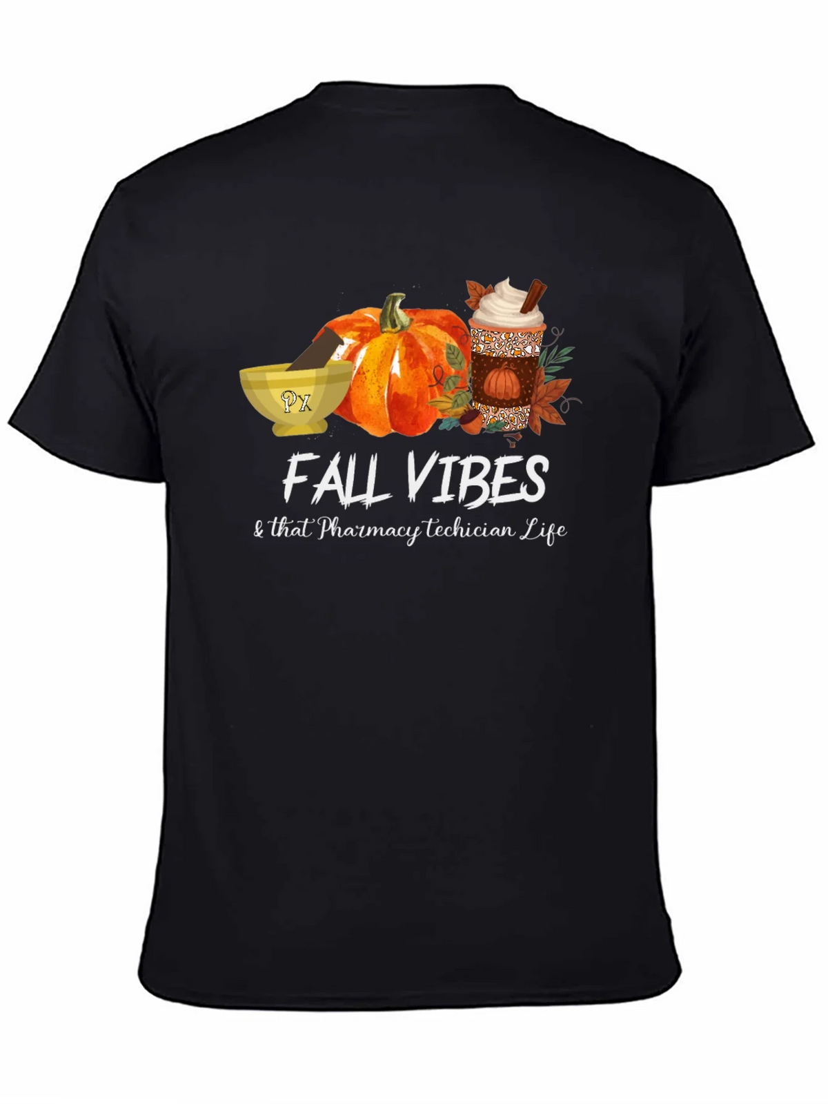 Fall Vibes Pharmacy Tech T-Shirt product image 4