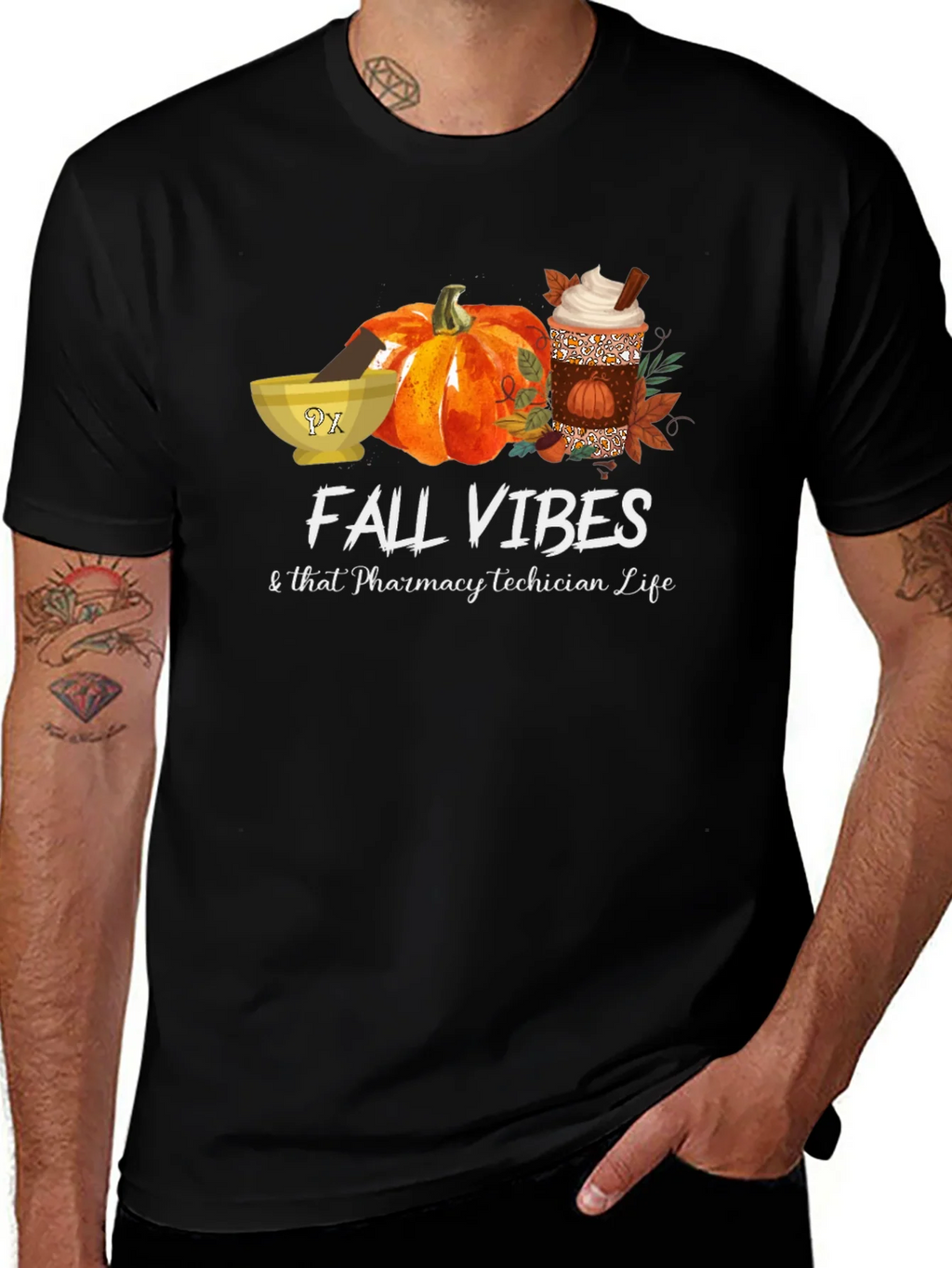 Fall Vibes Pharmacy Tech T-Shirt product image 1