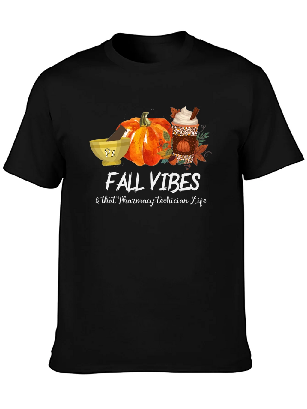 Fall Vibes Pharmacy Tech T-Shirt product image 3