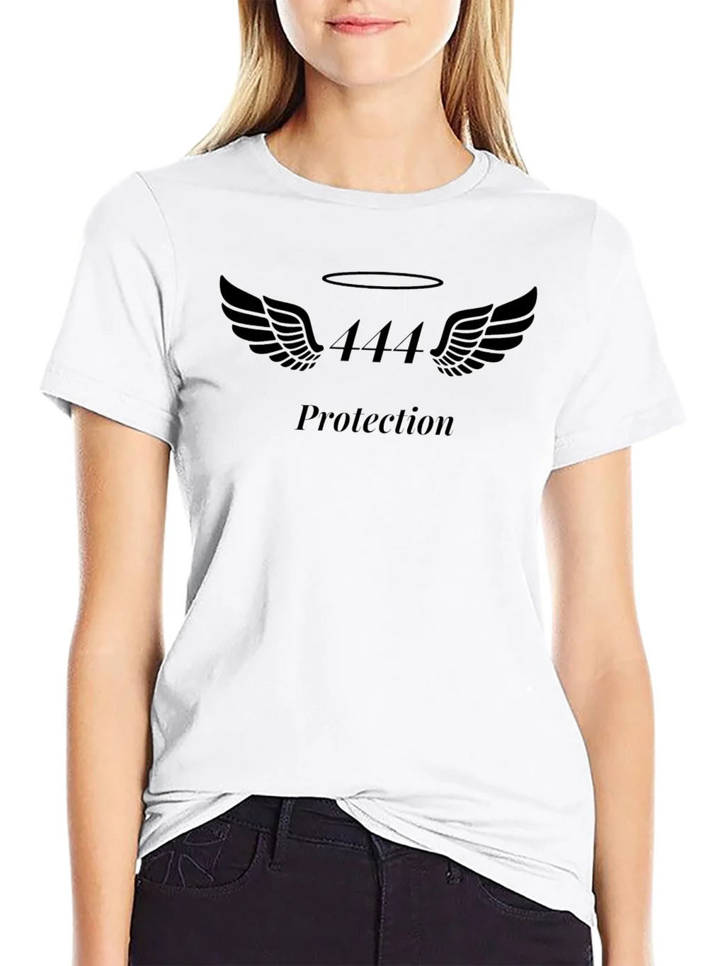 444 Angel Number Protection Graphic Tee product image 8