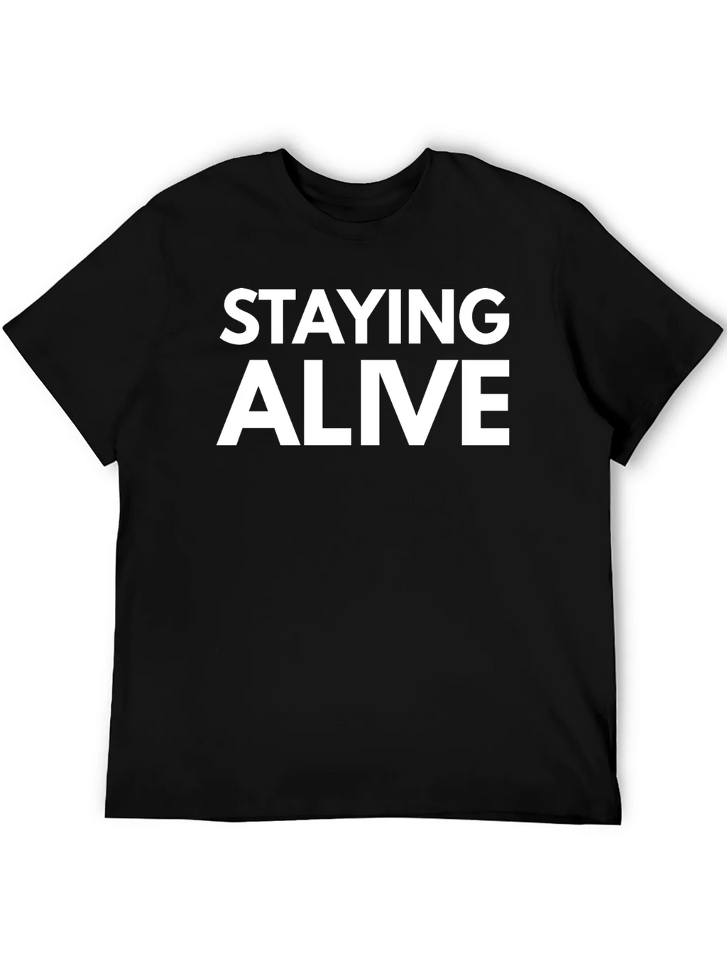 Staying Alive Graphic Tee - Black Cotton T-Shirt product image 5