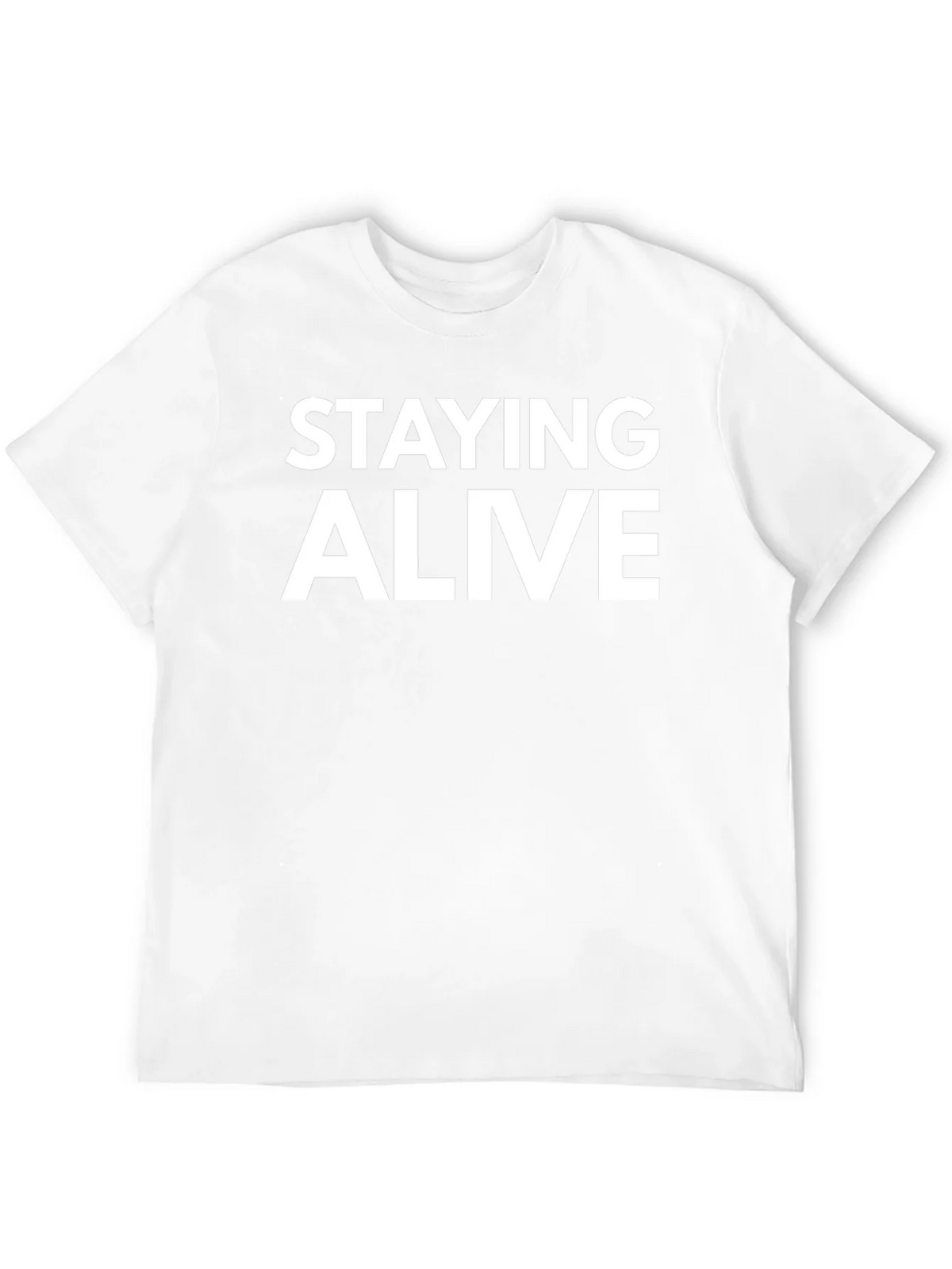 Staying Alive Graphic Tee - Black Cotton T-Shirt product image 11