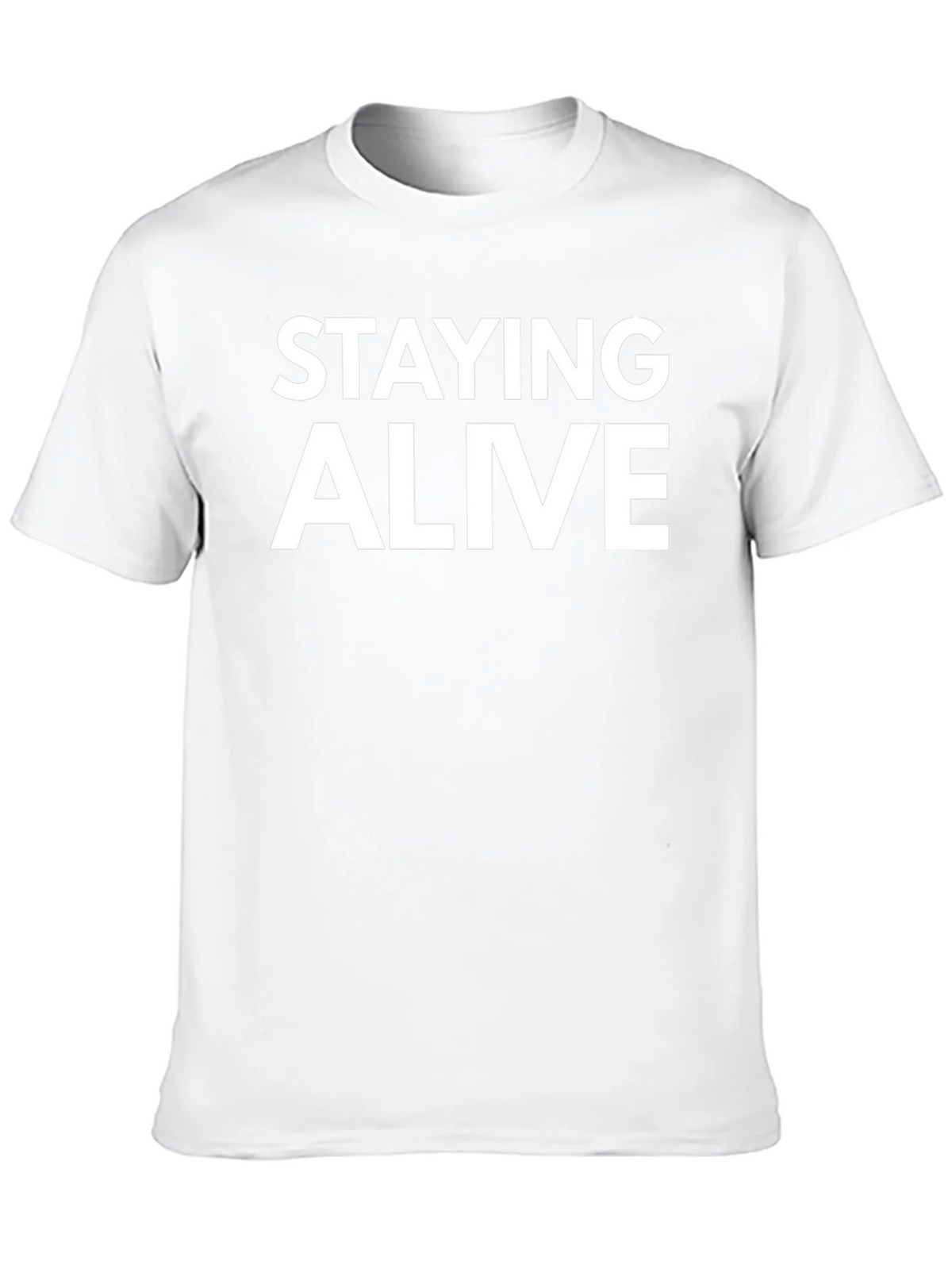 Staying Alive Graphic Tee - Black Cotton T-Shirt product image 9